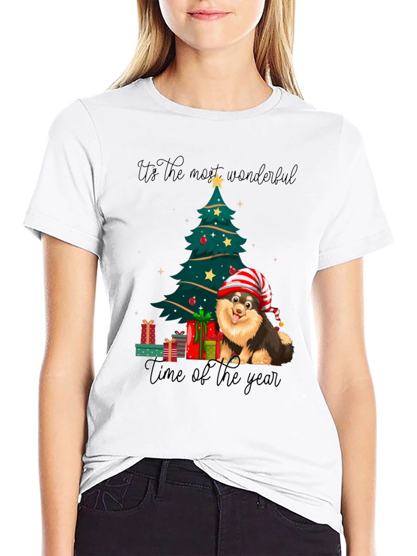 Festive Dog Christmas T-Shirt