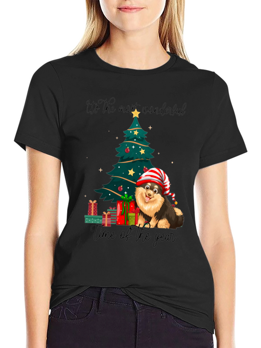 Festive Dog Christmas T-Shirt
