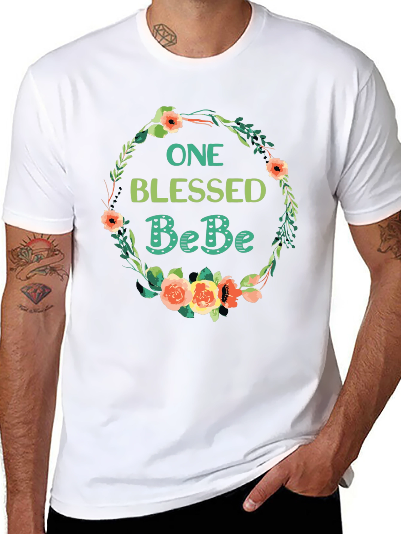 One Blessed BeBe Floral T-Shirt - Soft Cotton