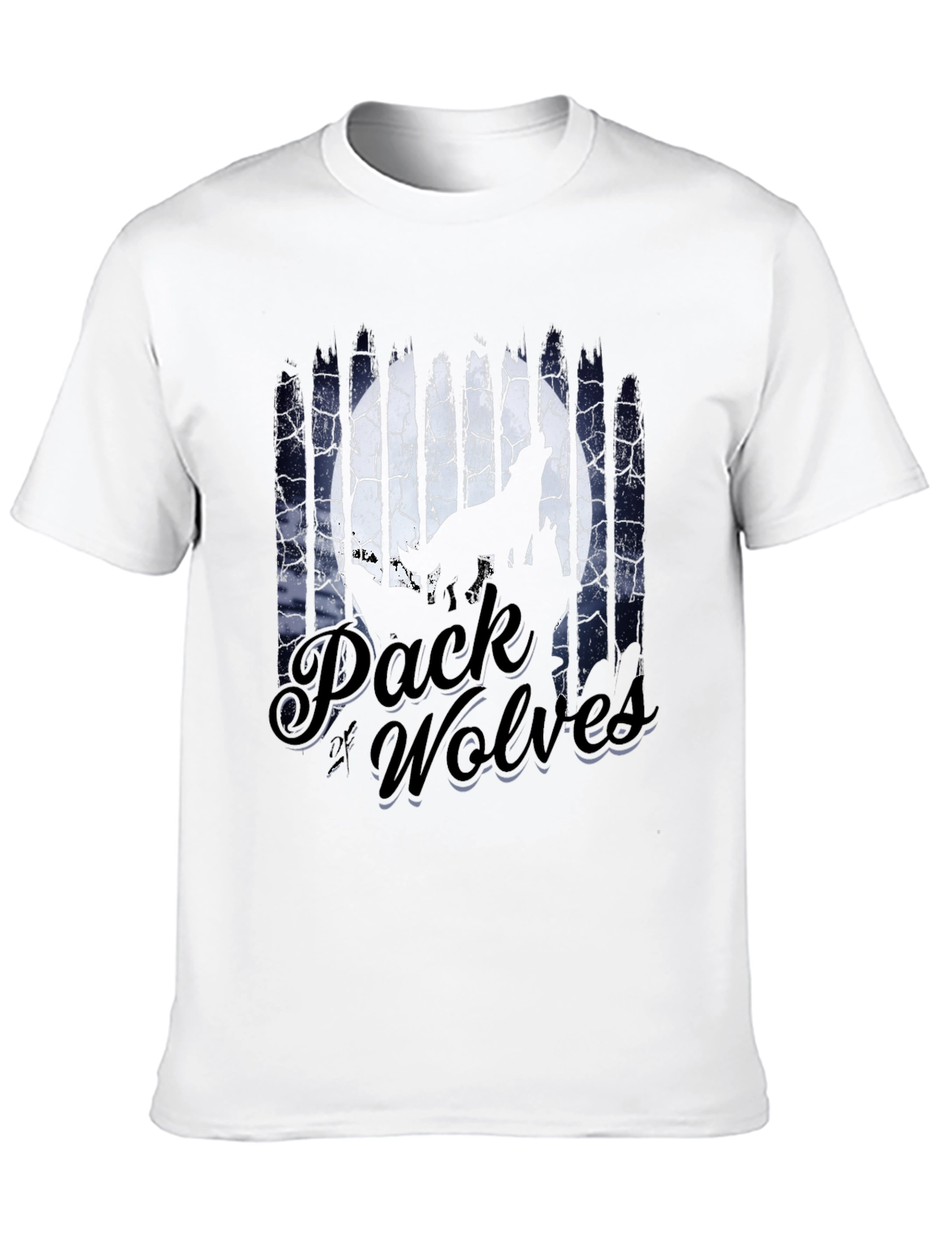 Pack of Wolves Graphic Tee - Mens Black T-Shirt