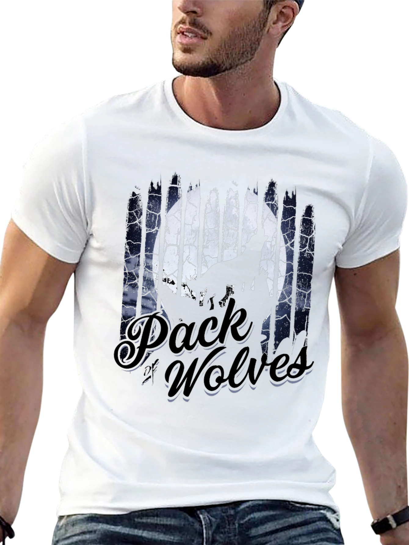 Pack of Wolves Graphic Tee - Mens Black T-Shirt