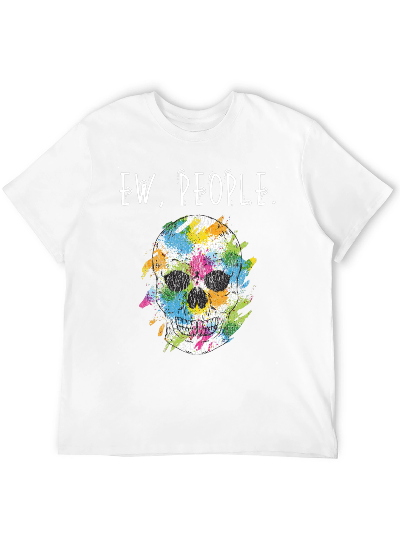 Ew People Skull Graphic T-Shirt - Trendy Casual Wear