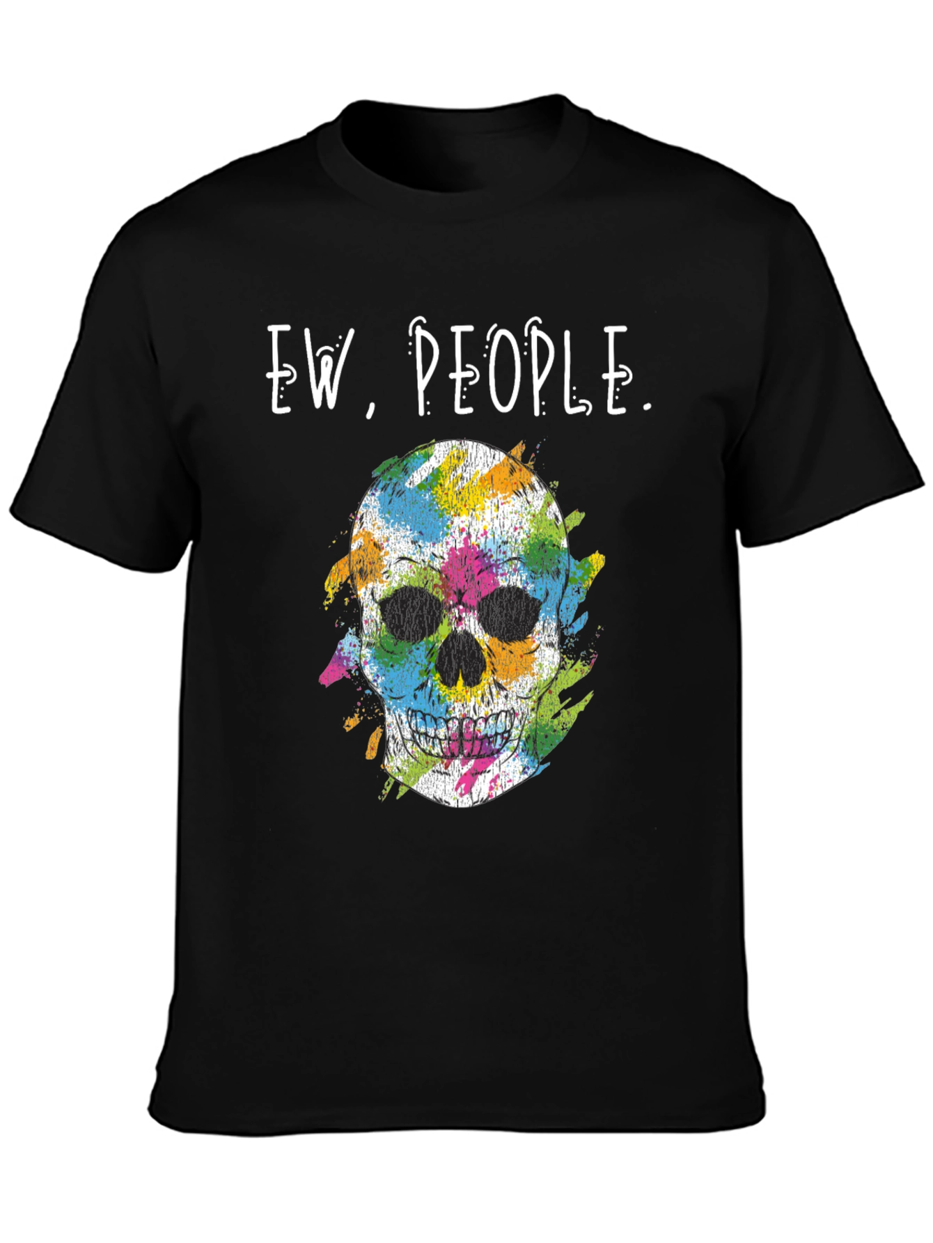 Ew People Skull Graphic T-Shirt - Trendy Casual Wear