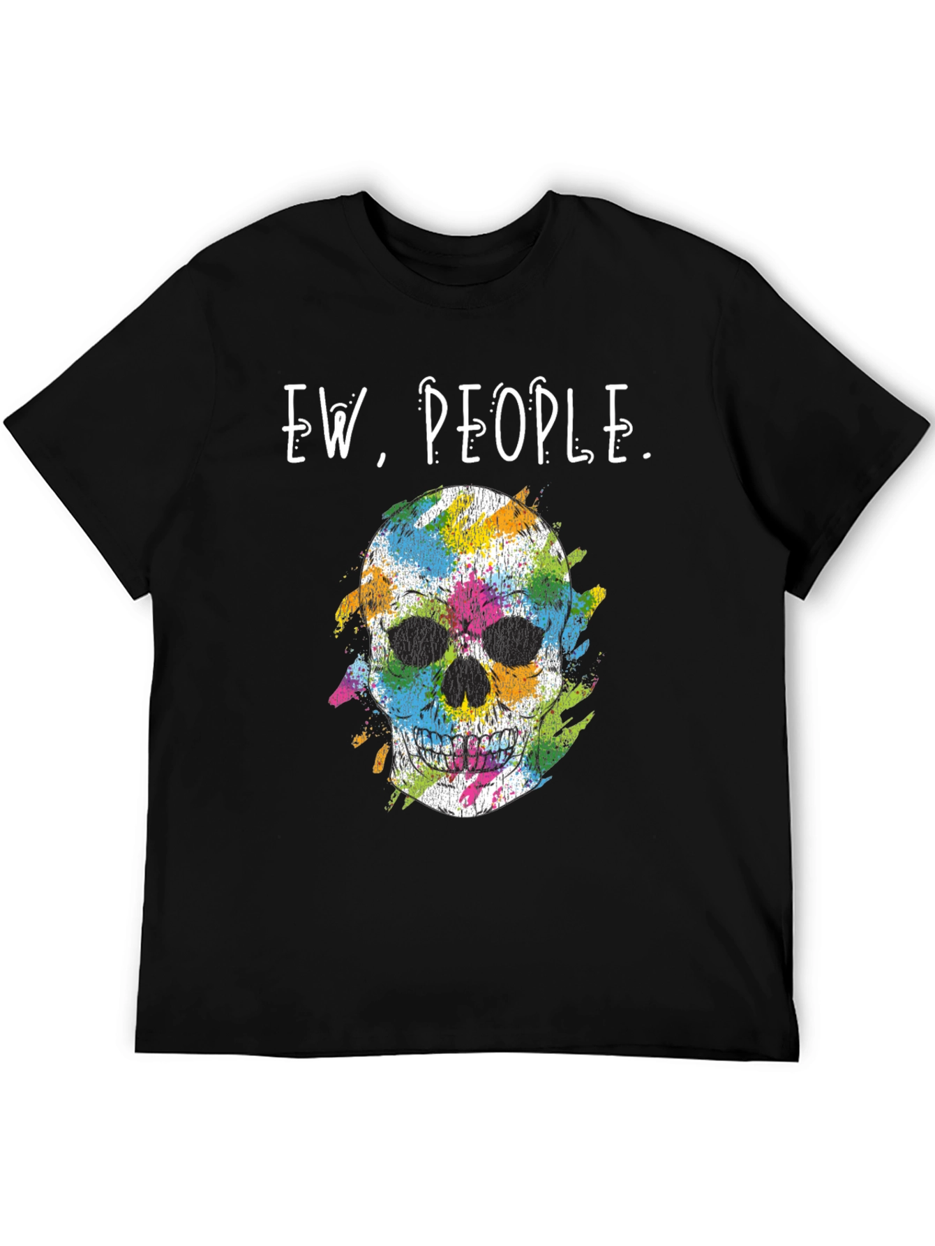 Ew People Skull Graphic T-Shirt - Trendy Casual Wear