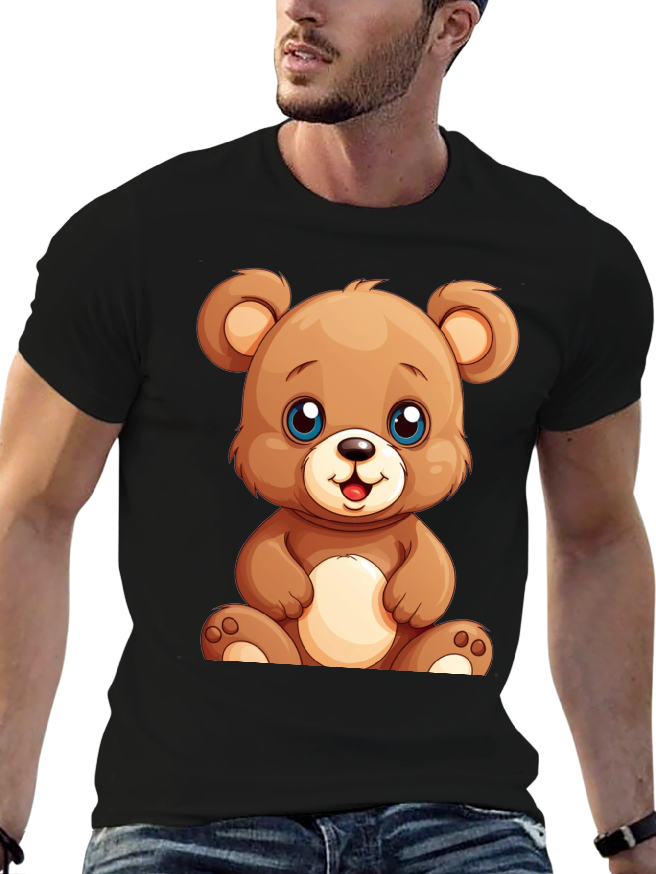 Cute Teddy Bear Graphic T-Shirt