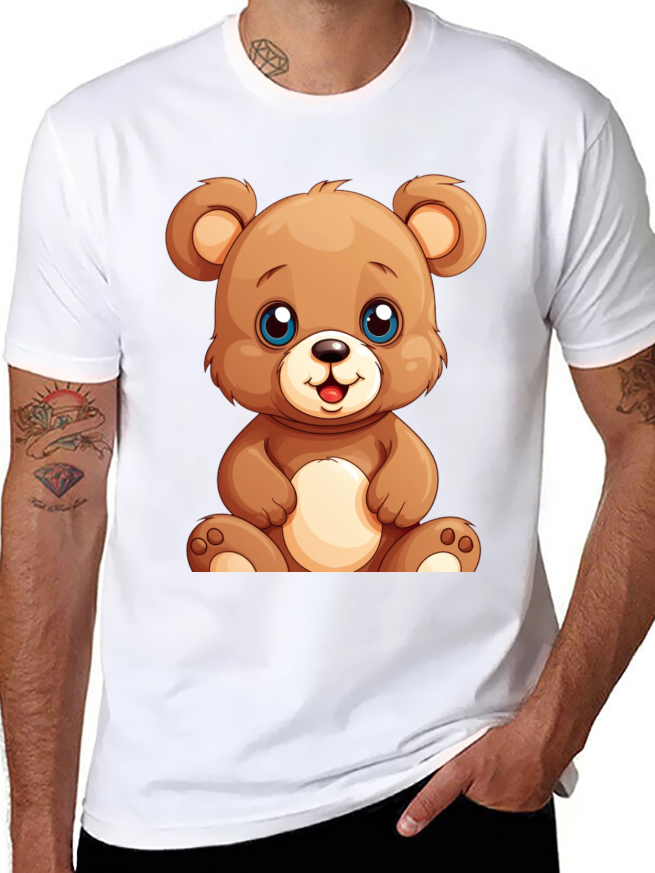 Cute Teddy Bear Graphic T-Shirt