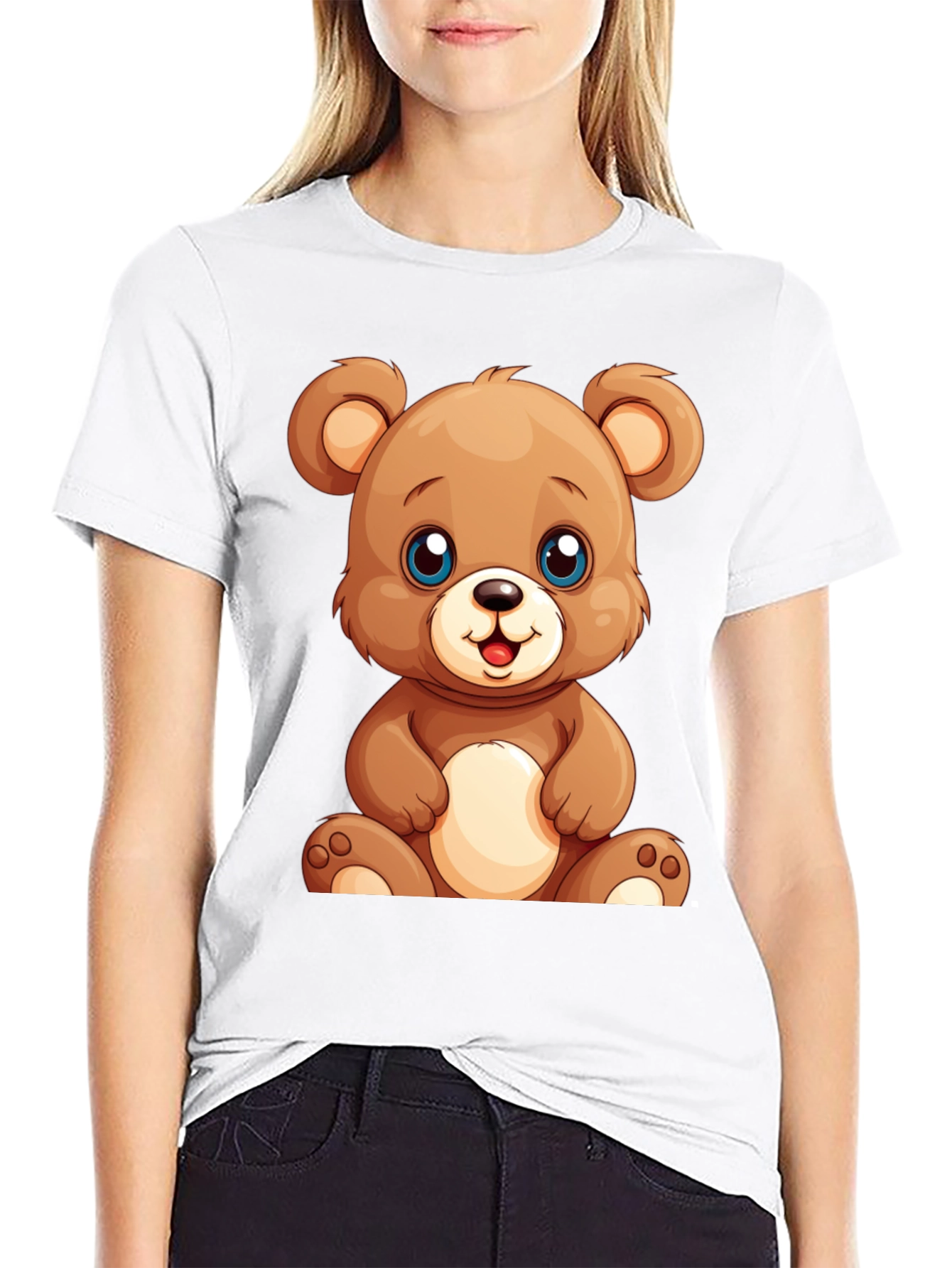 Cute Teddy Bear Graphic T-Shirt