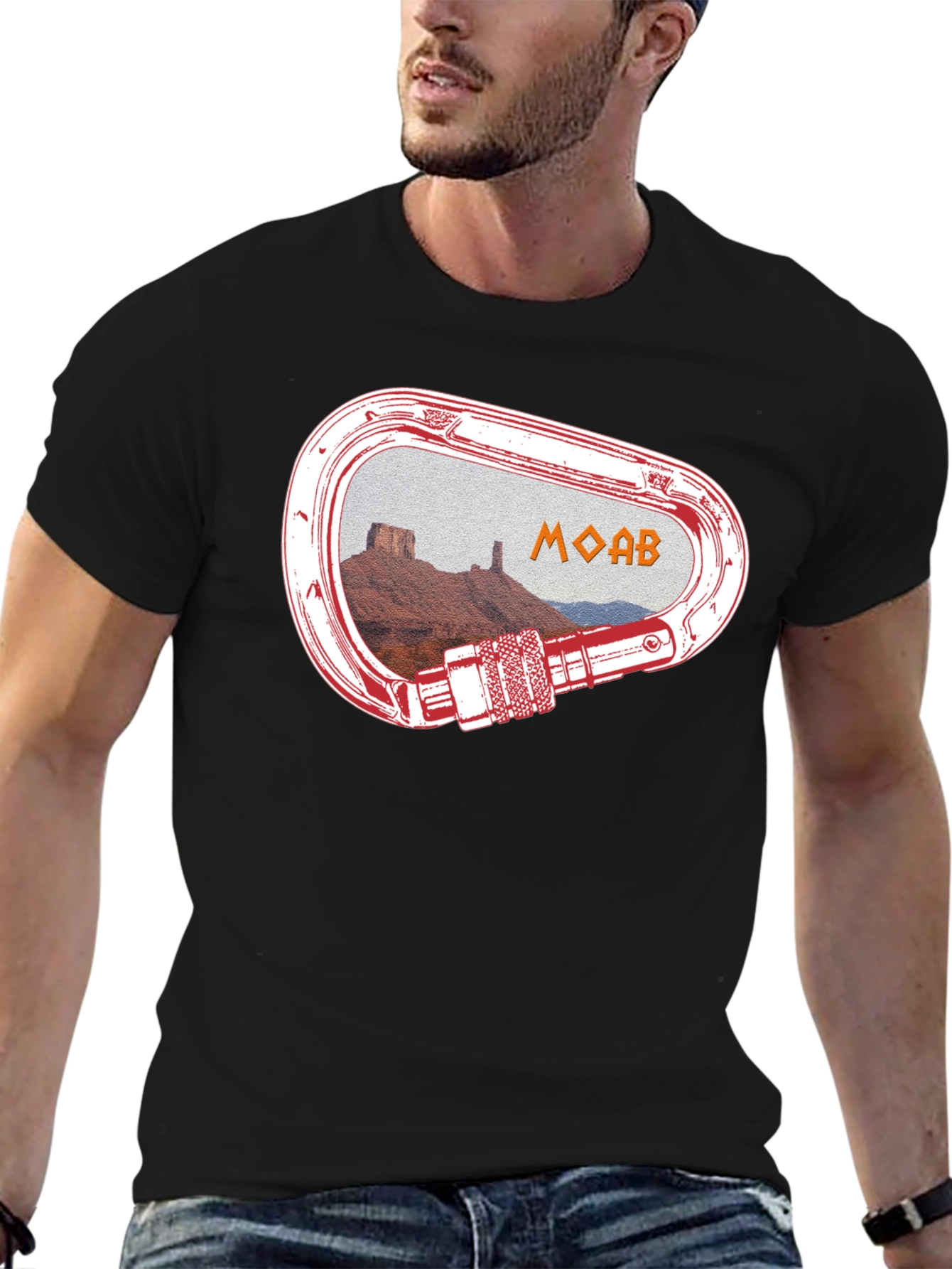 Moab Climbing Carabiner Graphic T-Shirt