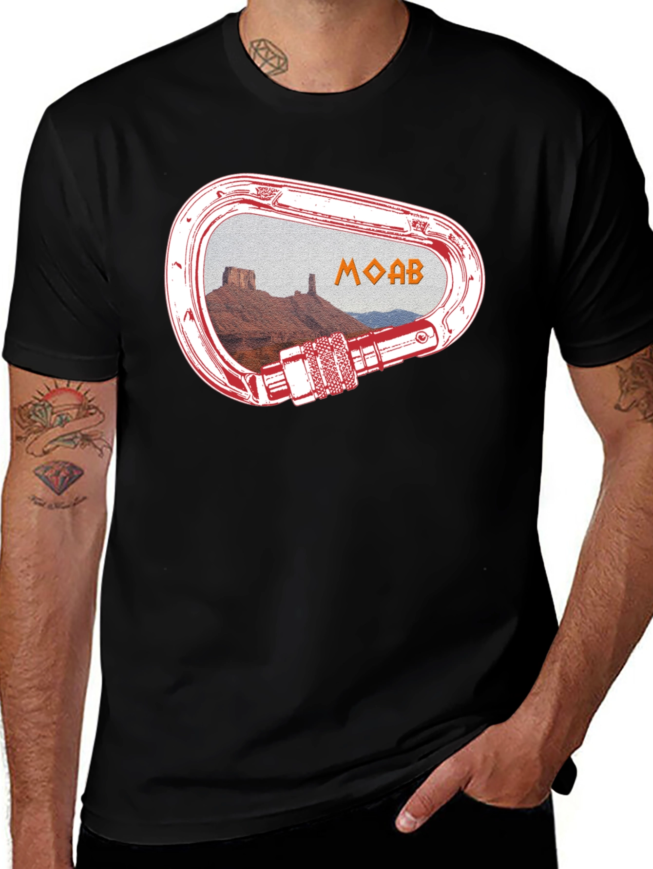 Moab Climbing Carabiner Graphic T-Shirt
