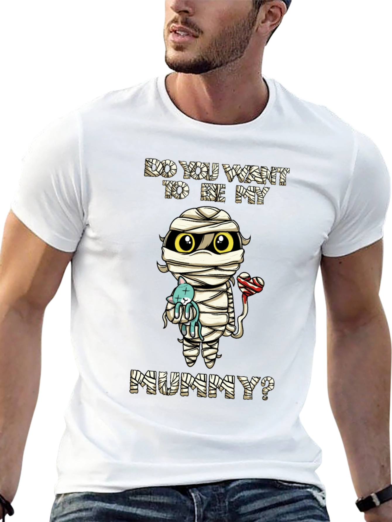Cute Mummy Cartoon Graphic T-Shirt