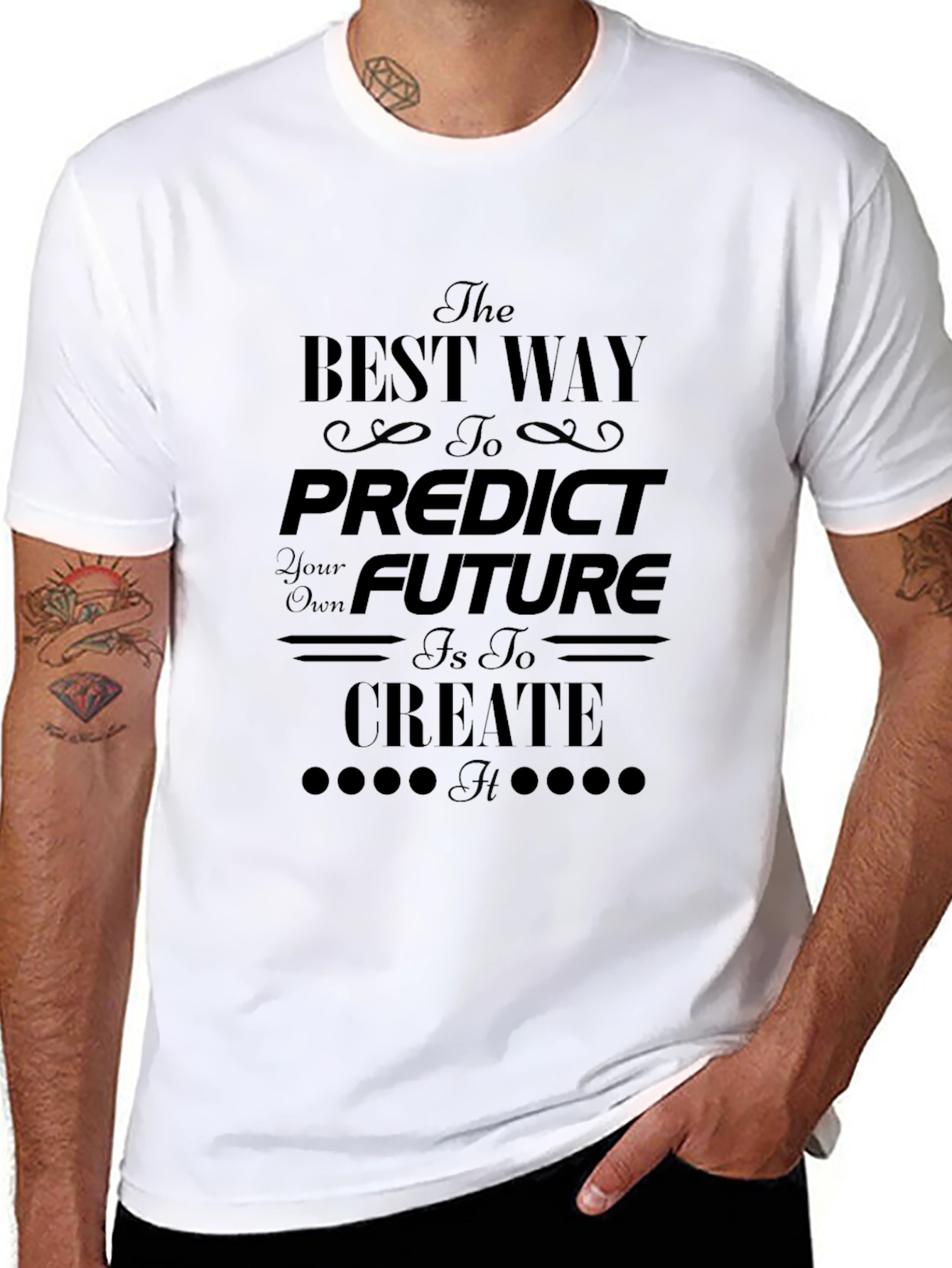 Inspiring Black T-Shirt: Predict Your Future