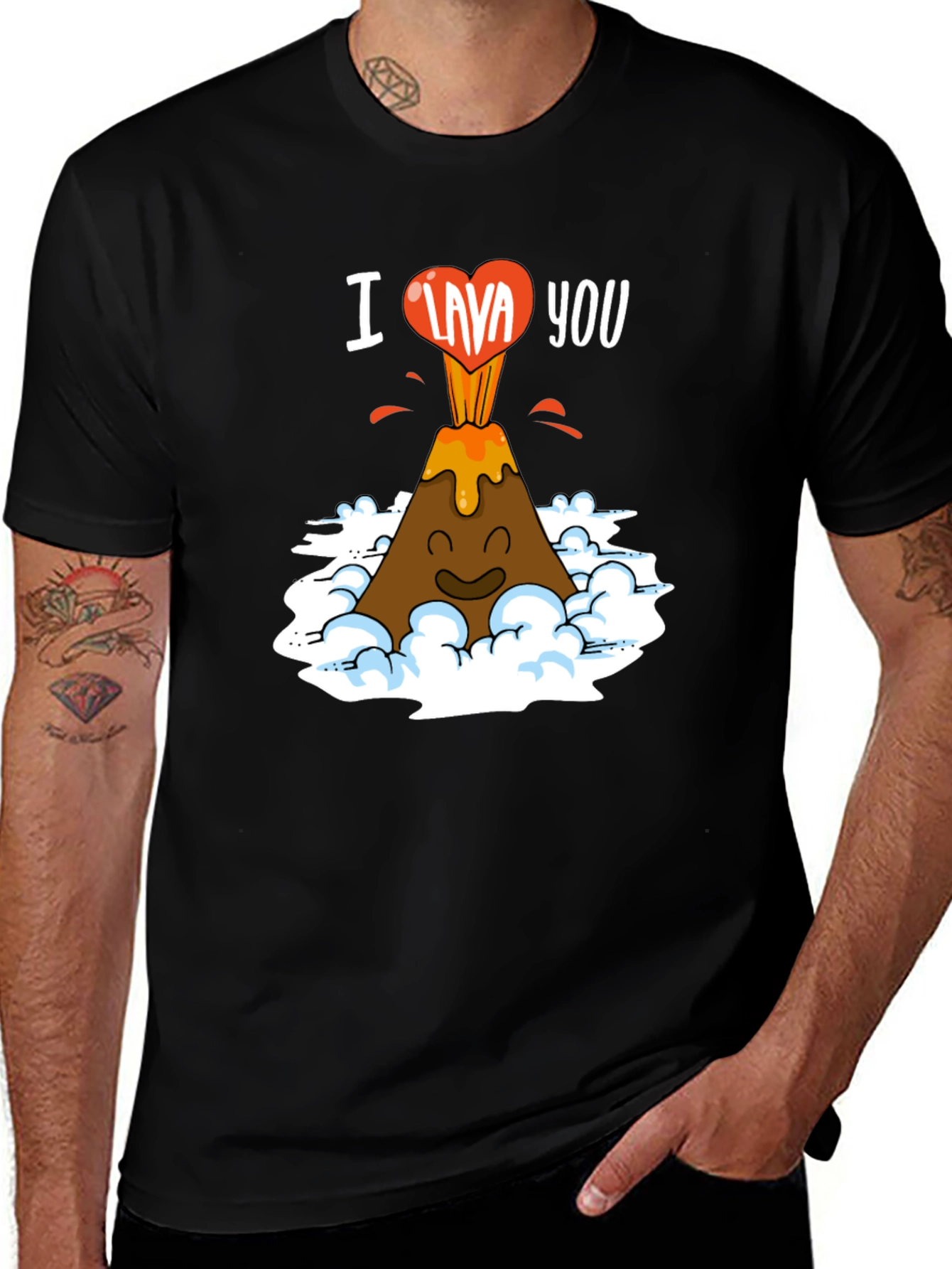 I Lava You Funny Volcano Graphic T-Shirt
