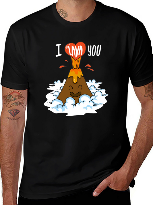 I Lava You Funny Volcano Graphic T-Shirt
