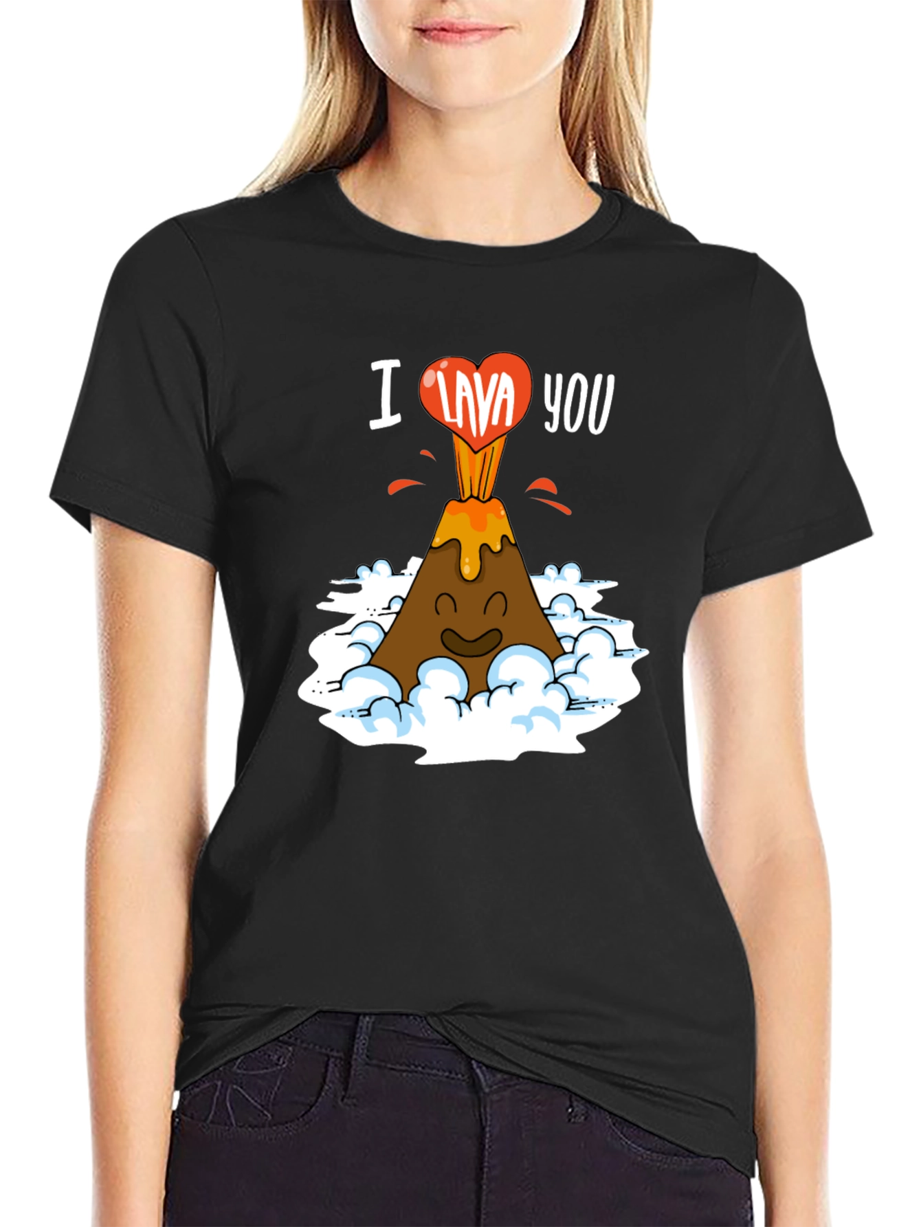 I Lava You Funny Volcano Graphic T-Shirt