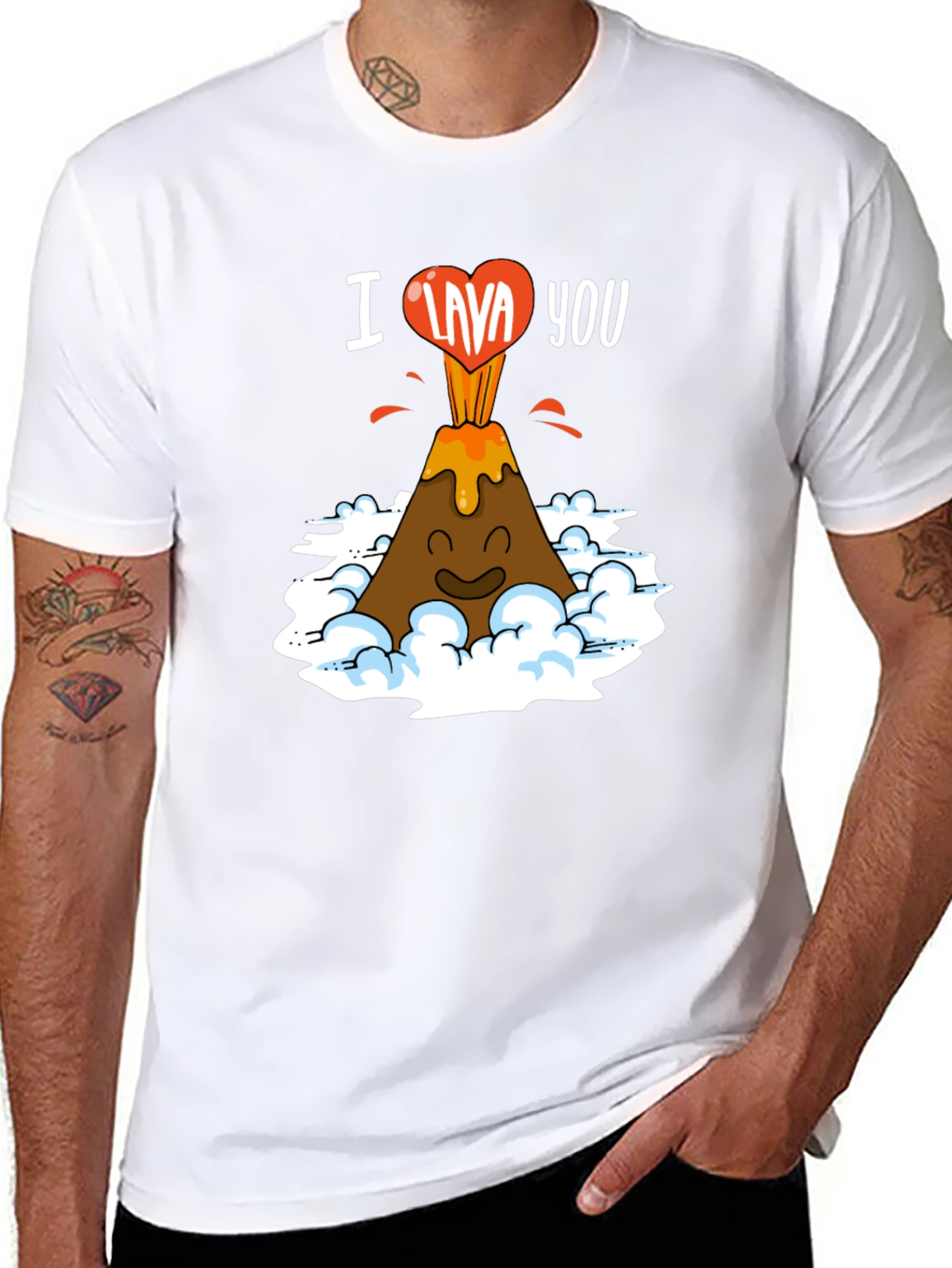 I Lava You Funny Volcano Graphic T-Shirt