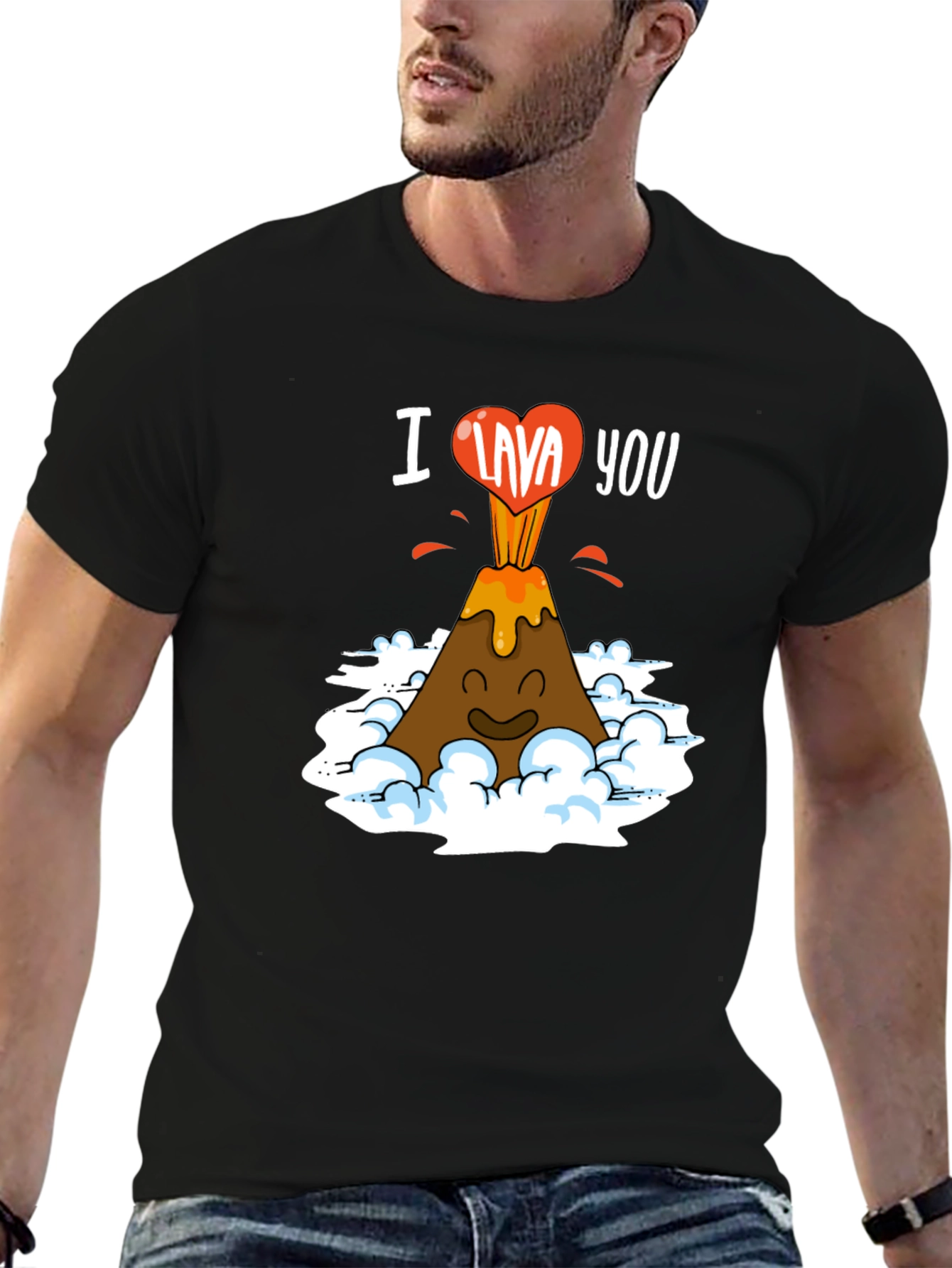 I Lava You Funny Volcano Graphic T-Shirt