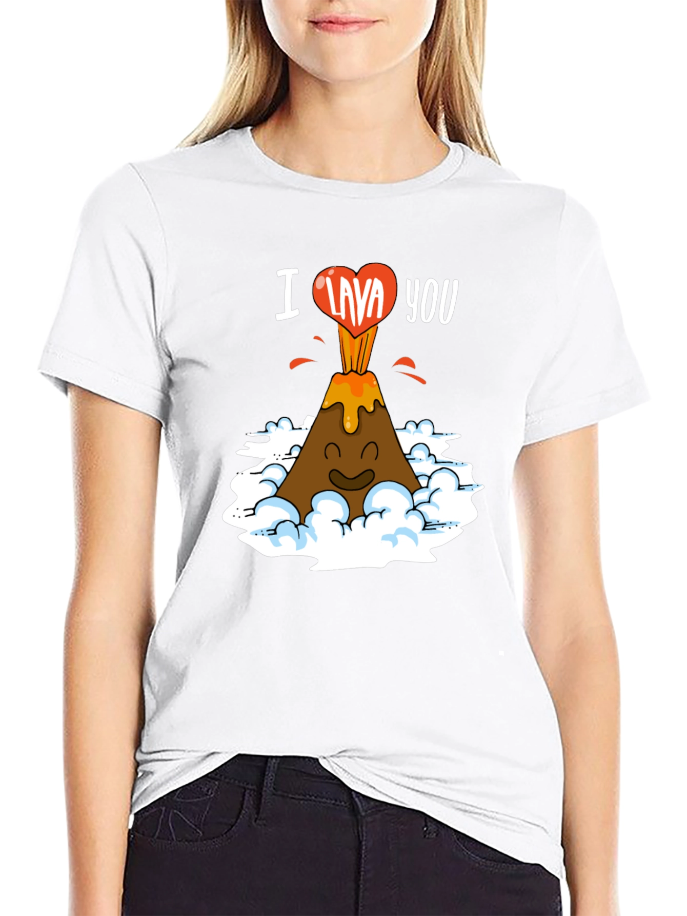 I Lava You Funny Volcano Graphic T-Shirt