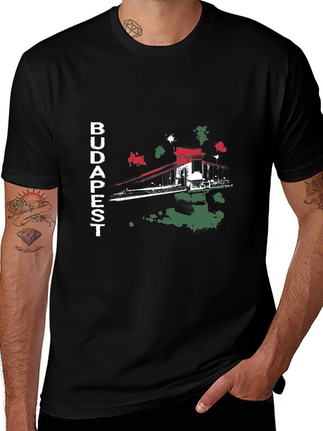 Budapest Bridge Graphic T-Shirt