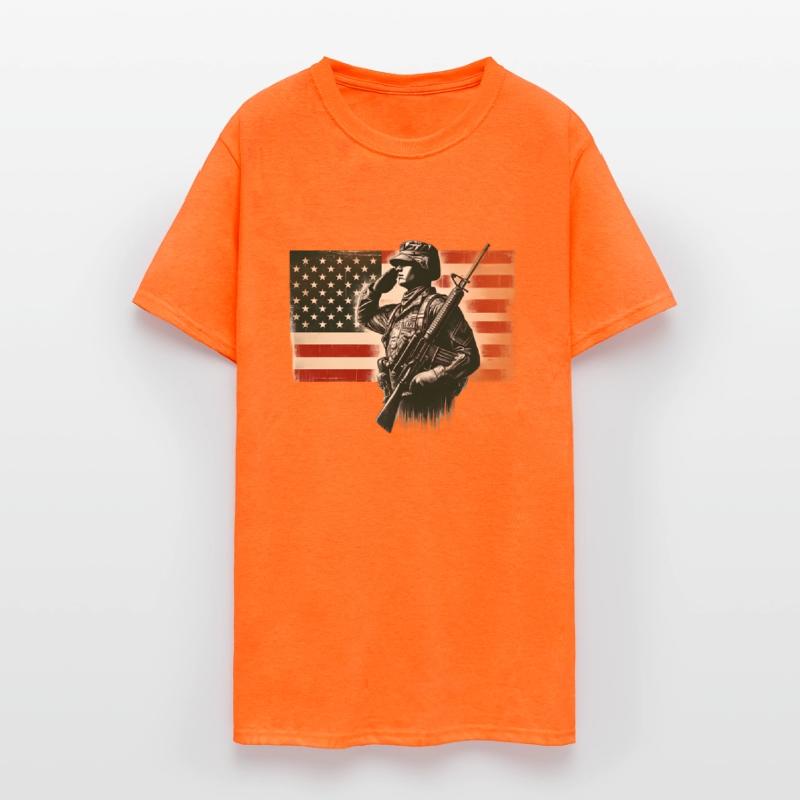 Saluting Soldier - Proud USA Patriotic Tribute