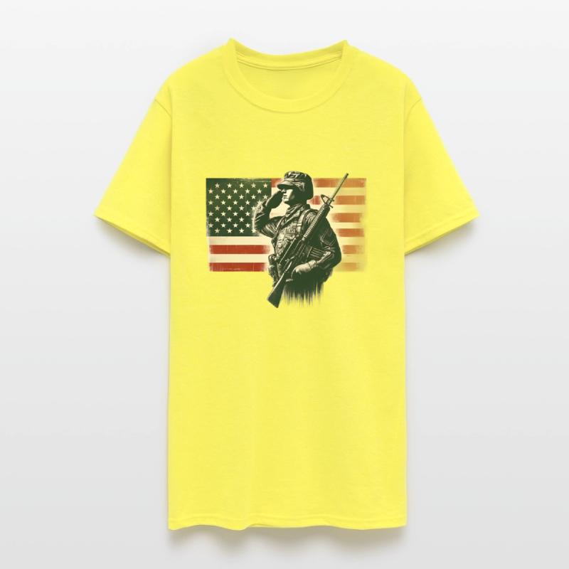 Saluting Soldier - Proud USA Patriotic Tribute