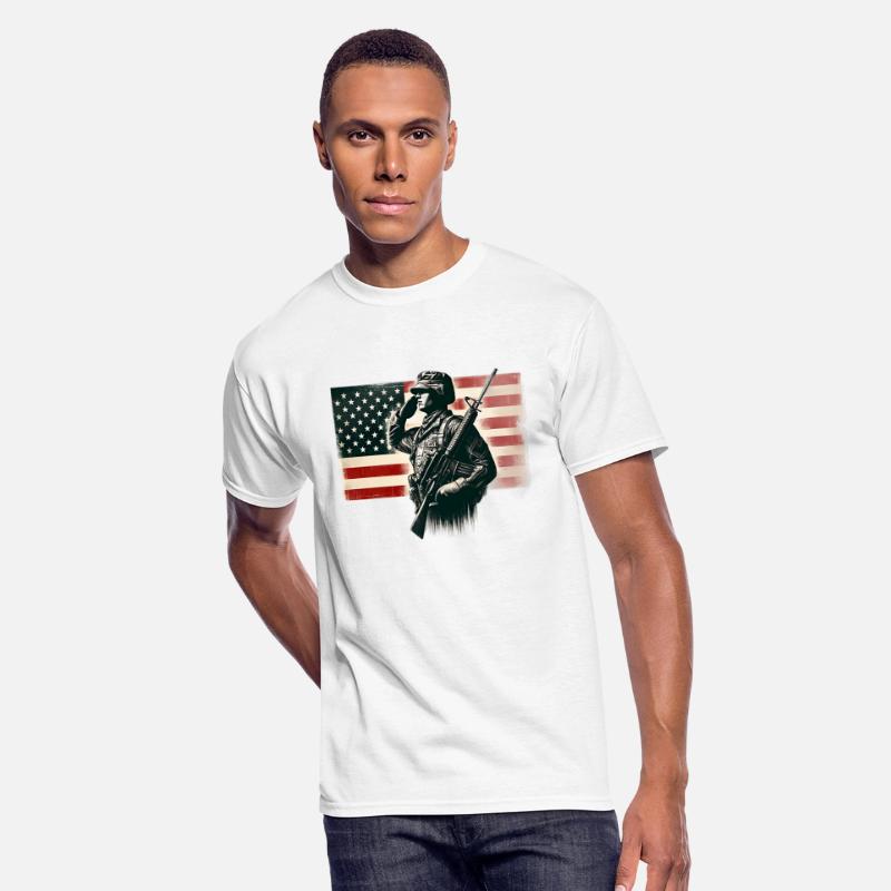 Saluting Soldier - Proud USA Patriotic Tribute