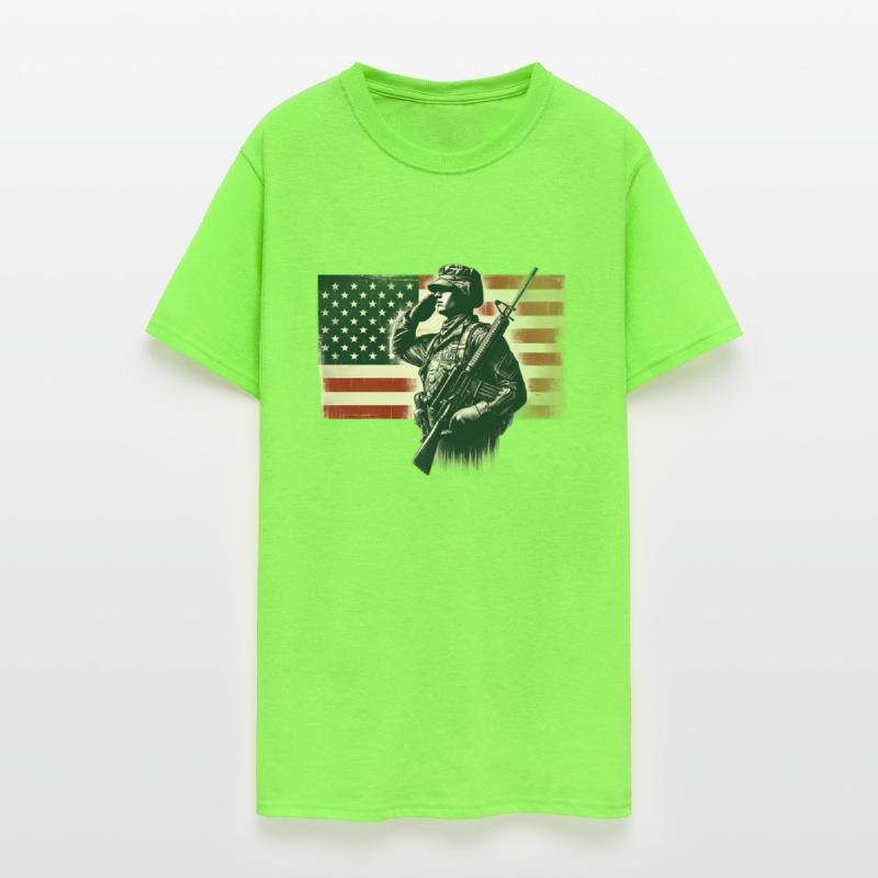 Saluting Soldier - Proud USA Patriotic Tribute