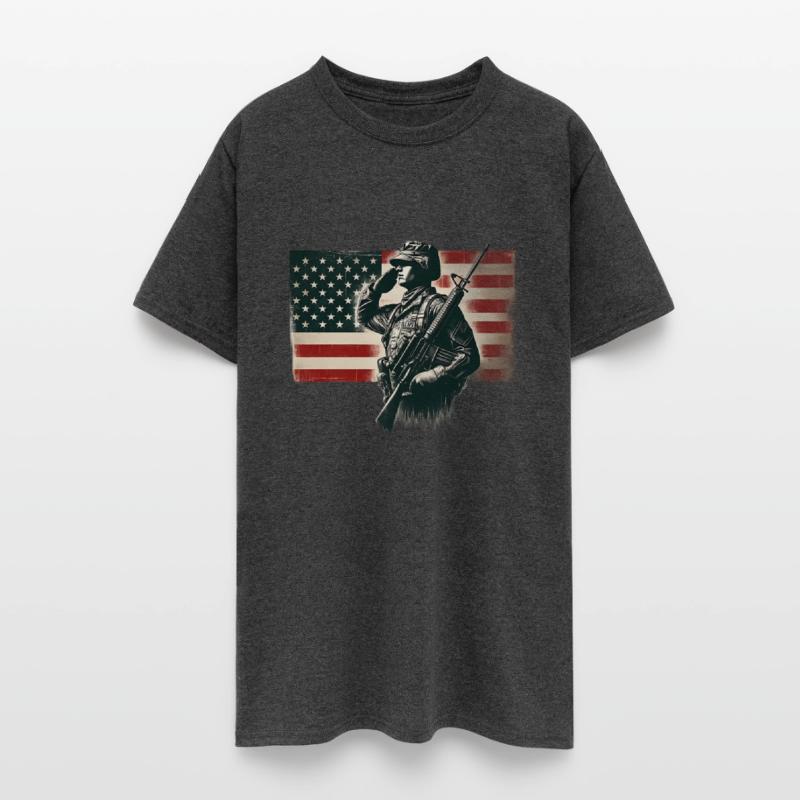 Saluting Soldier - Proud USA Patriotic Tribute