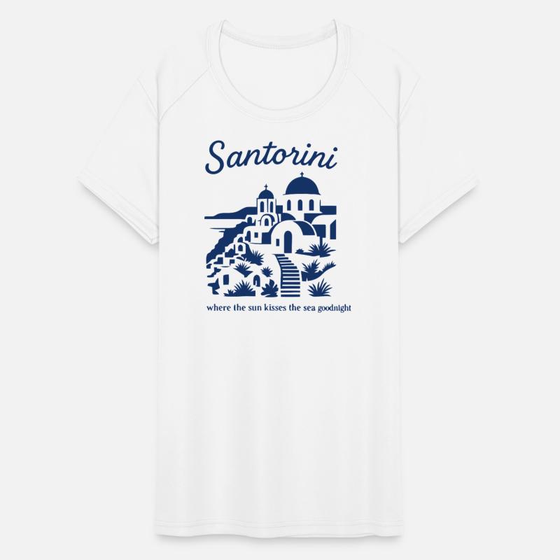 Santorini Sunset Silhouette Design