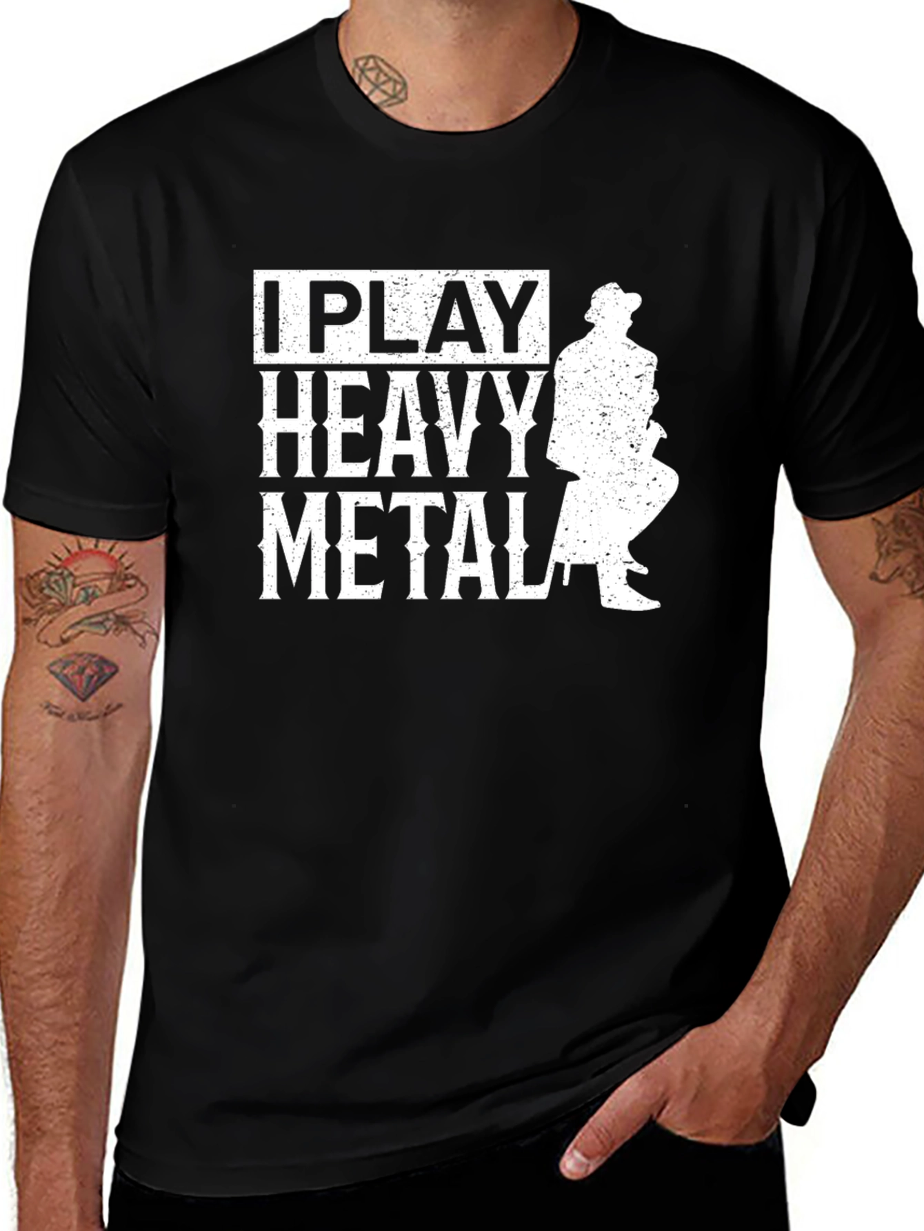 I Play Heavy Metal T-Shirt - Funny Music Tee