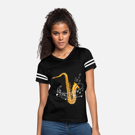 Saxophonist Colorful Music Notes For Saxophone Pla