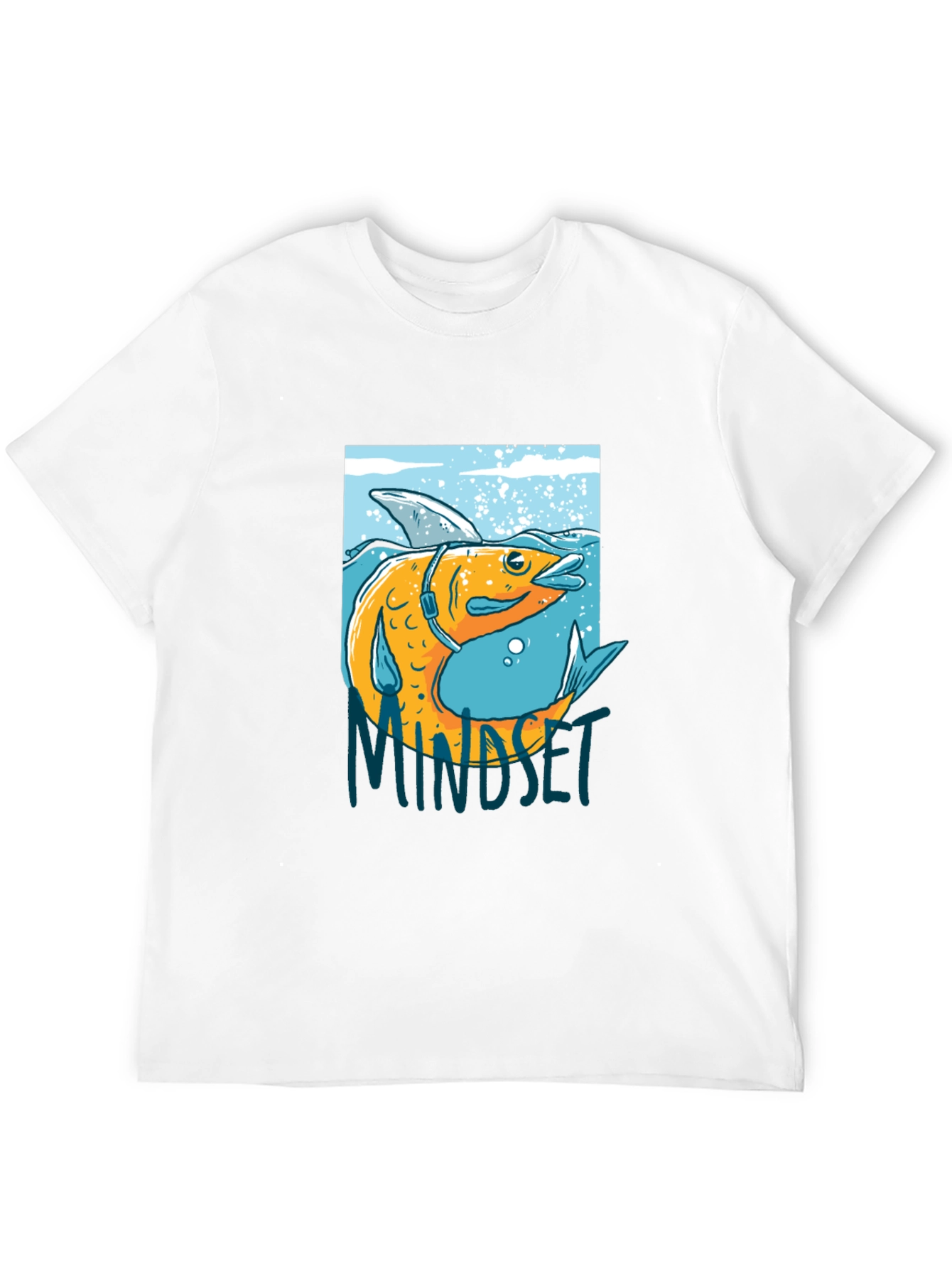 Fish Mindset Graphic Black T-Shirt