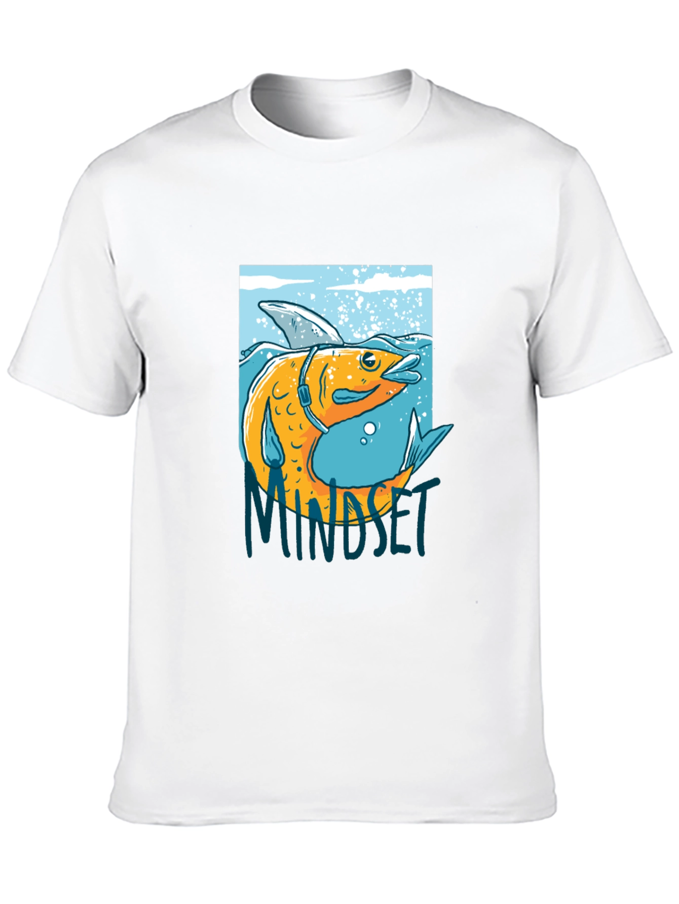 Fish Mindset Graphic Black T-Shirt