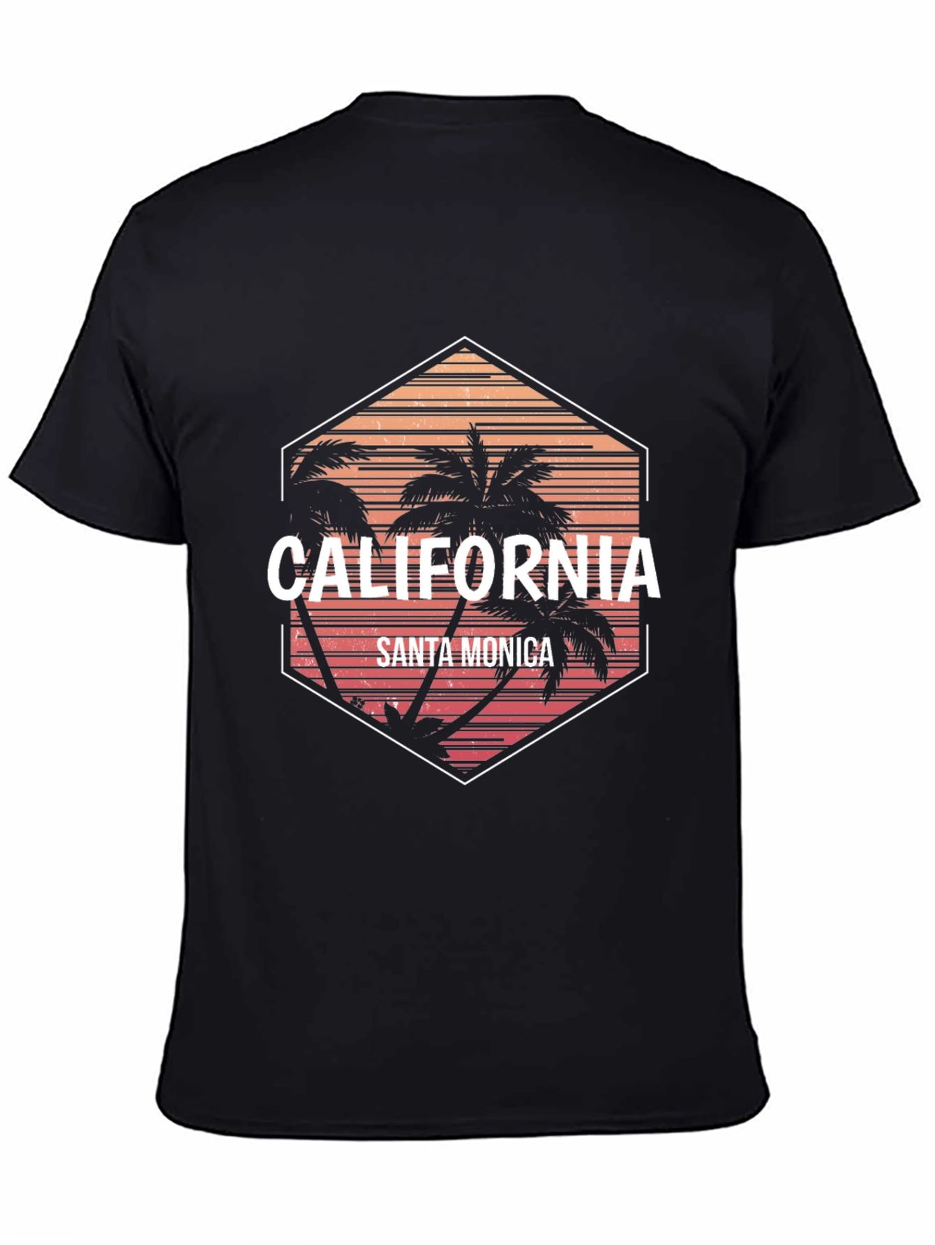 California Santa Monica Graphic Tee - Black