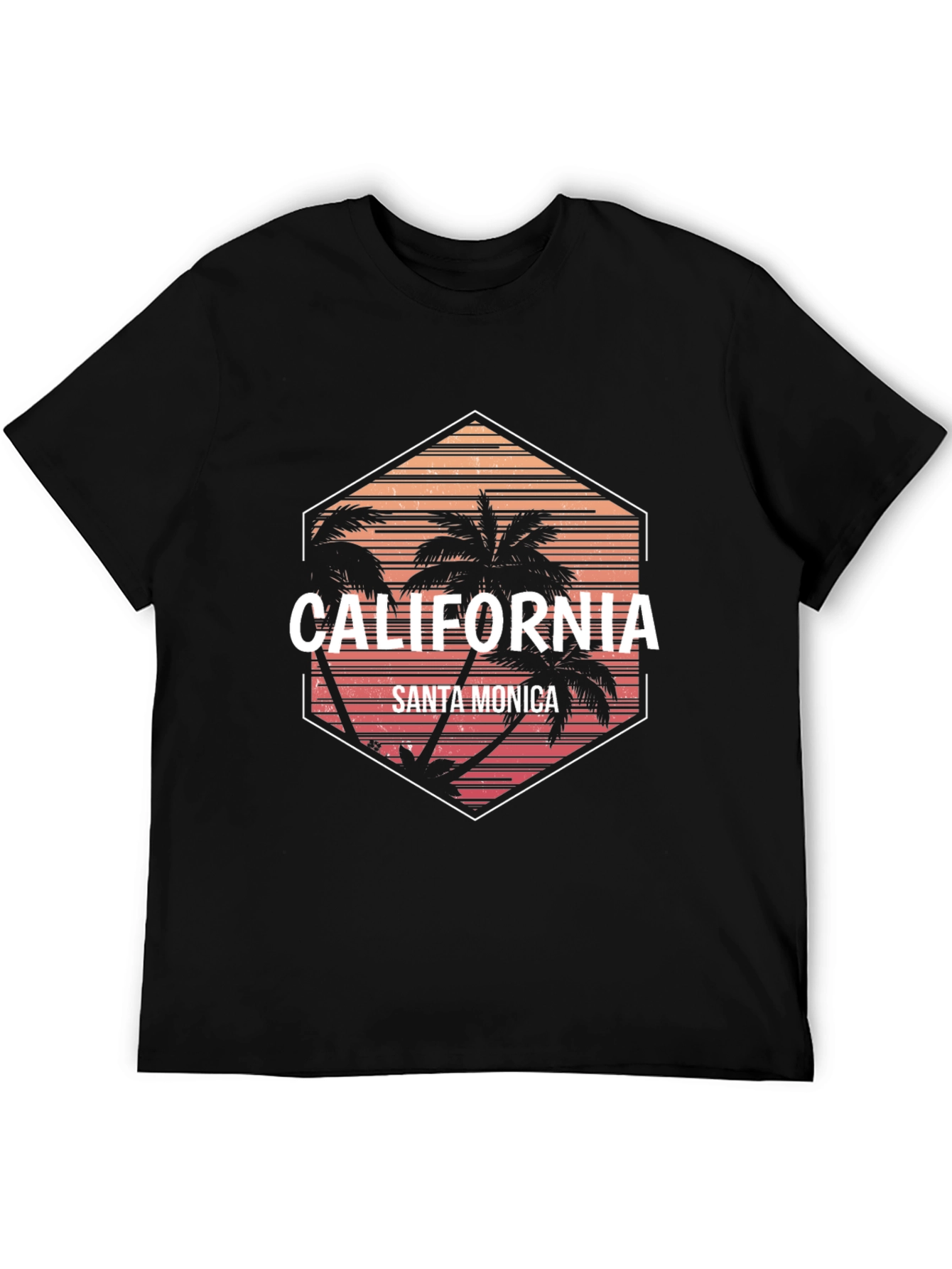 California Santa Monica Graphic Tee - Black