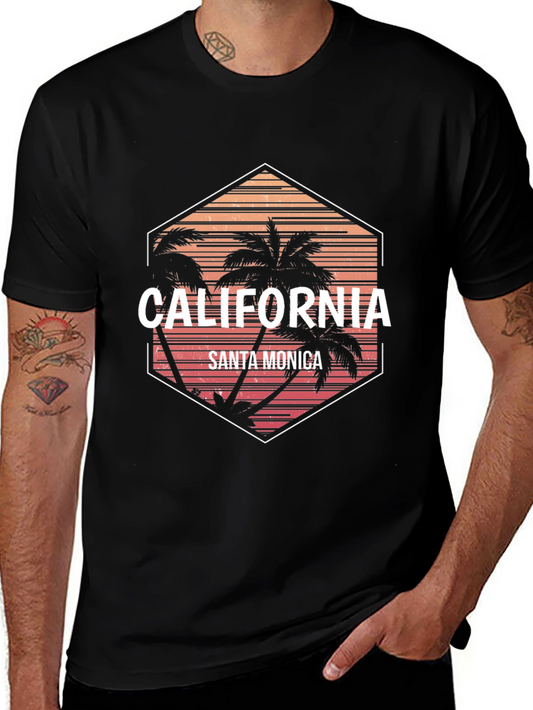 California Santa Monica Graphic Tee - Black