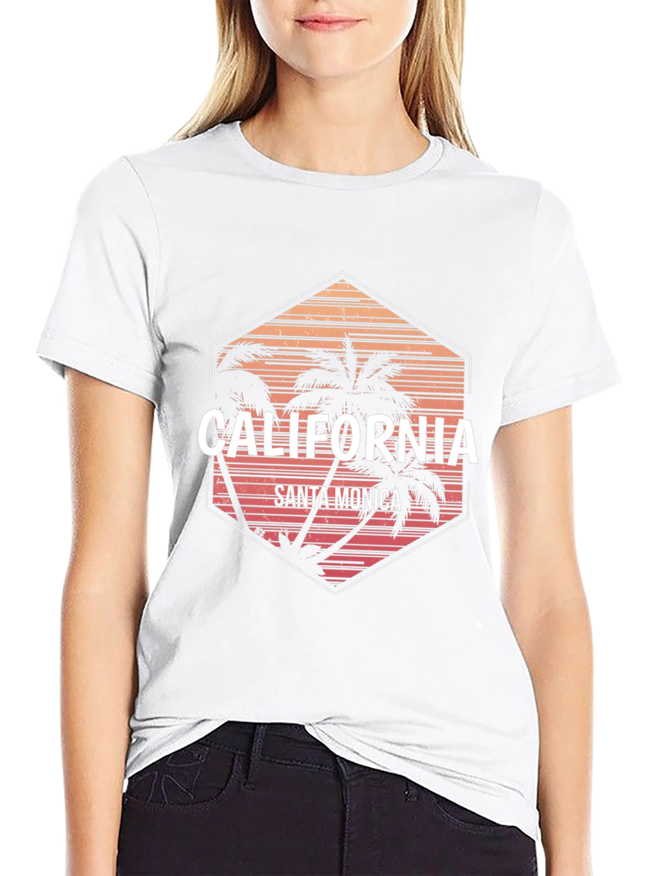 California Santa Monica Graphic Tee - Black
