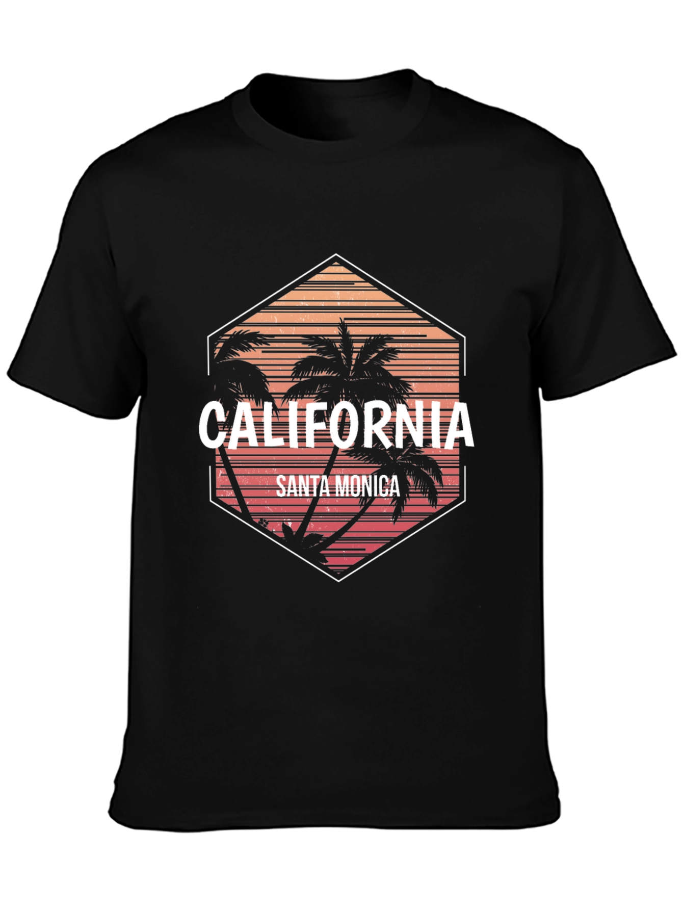 California Santa Monica Graphic Tee - Black