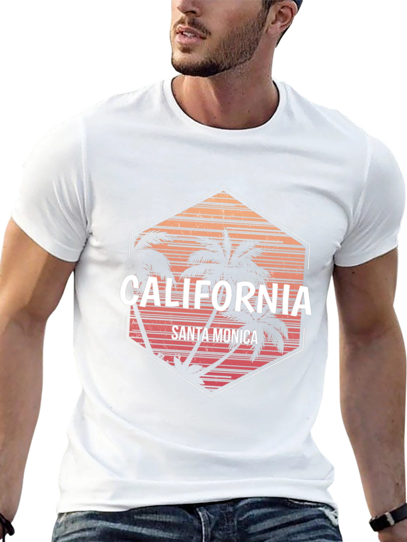 California Santa Monica Graphic Tee - Black