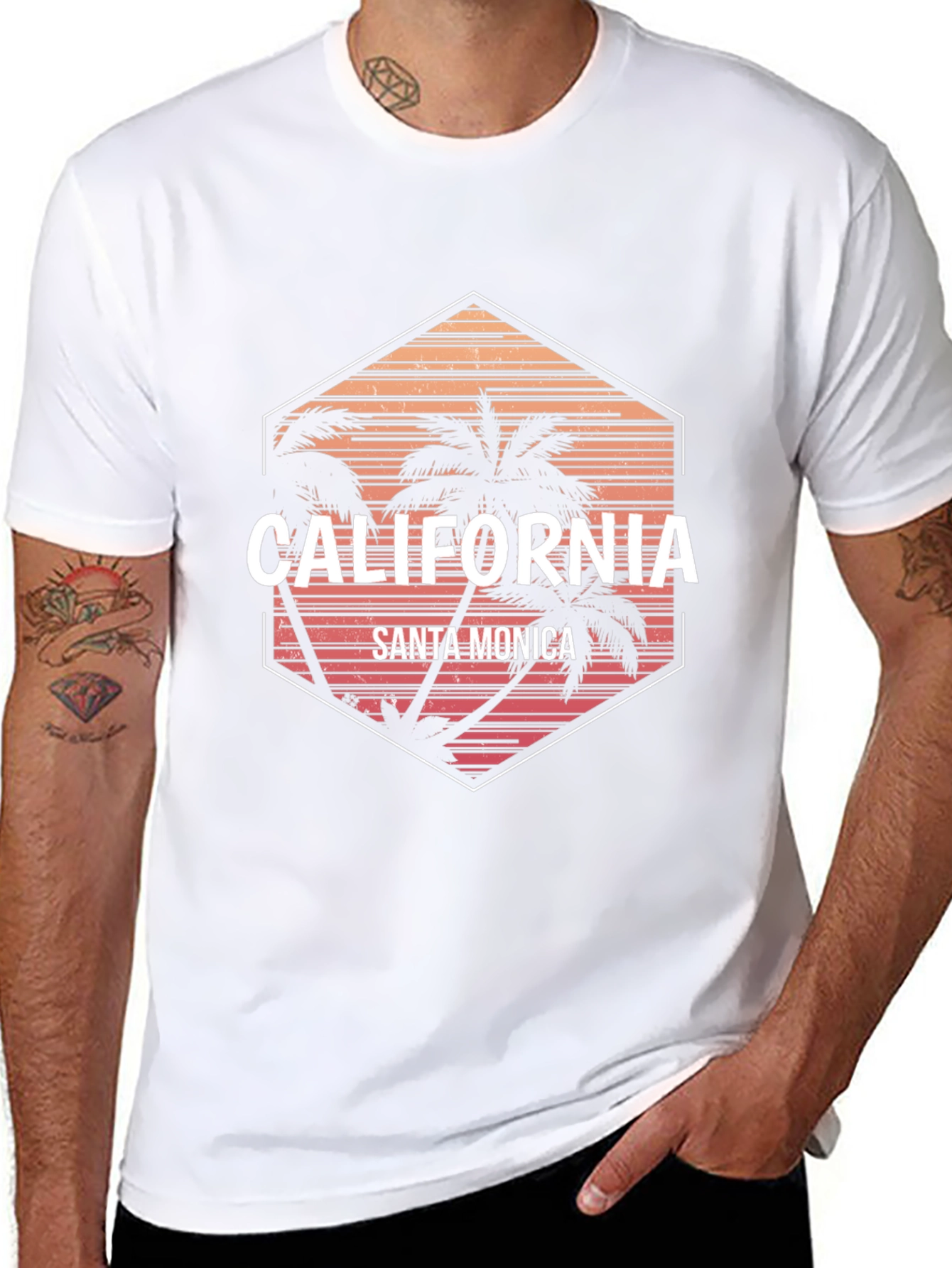 California Santa Monica Graphic Tee - Black