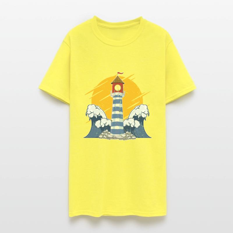 sea waves ocean gift full moon lighthouse