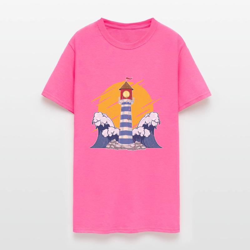 sea waves ocean gift full moon lighthouse