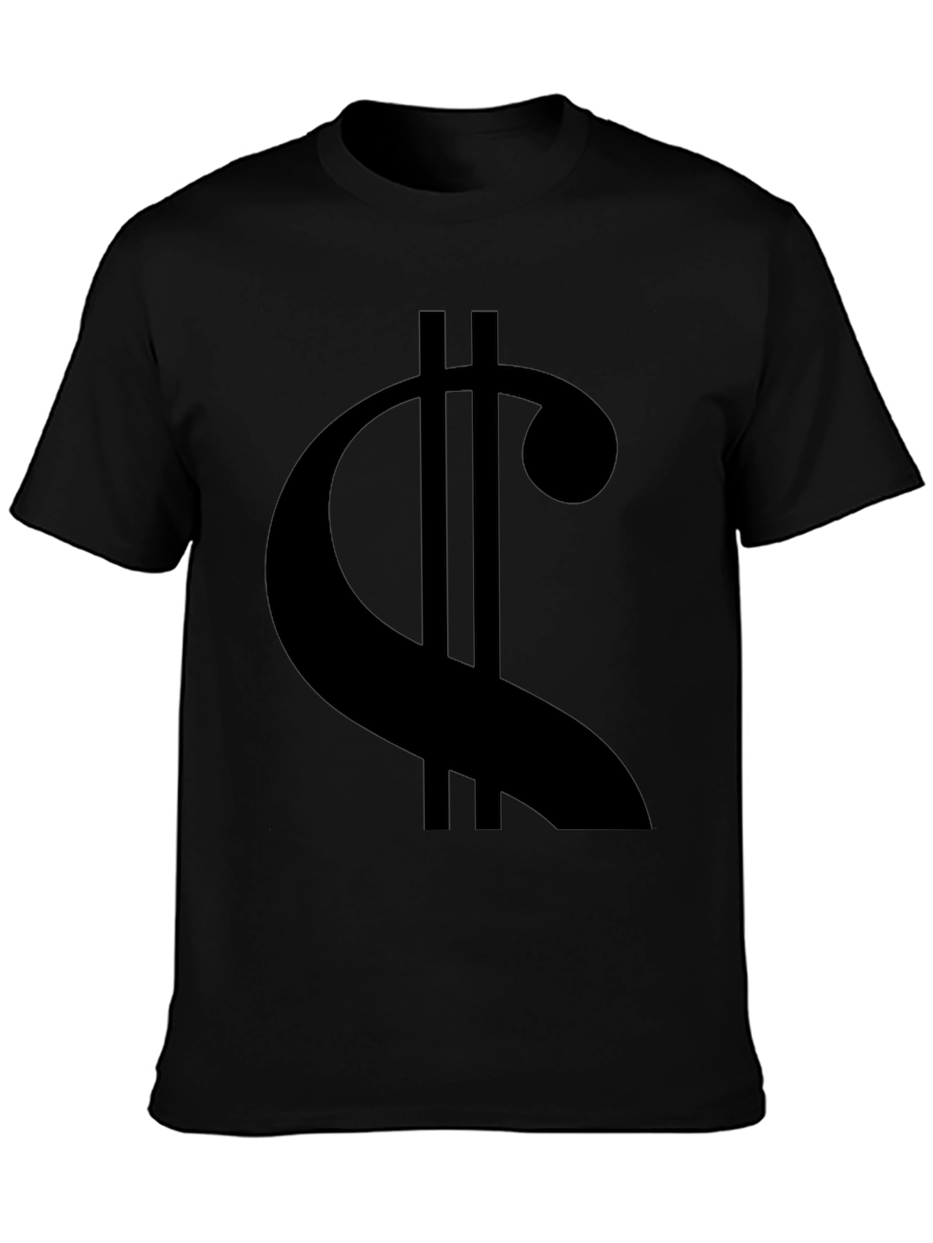 Mens Black Graphic T-Shirt - Music Symbol