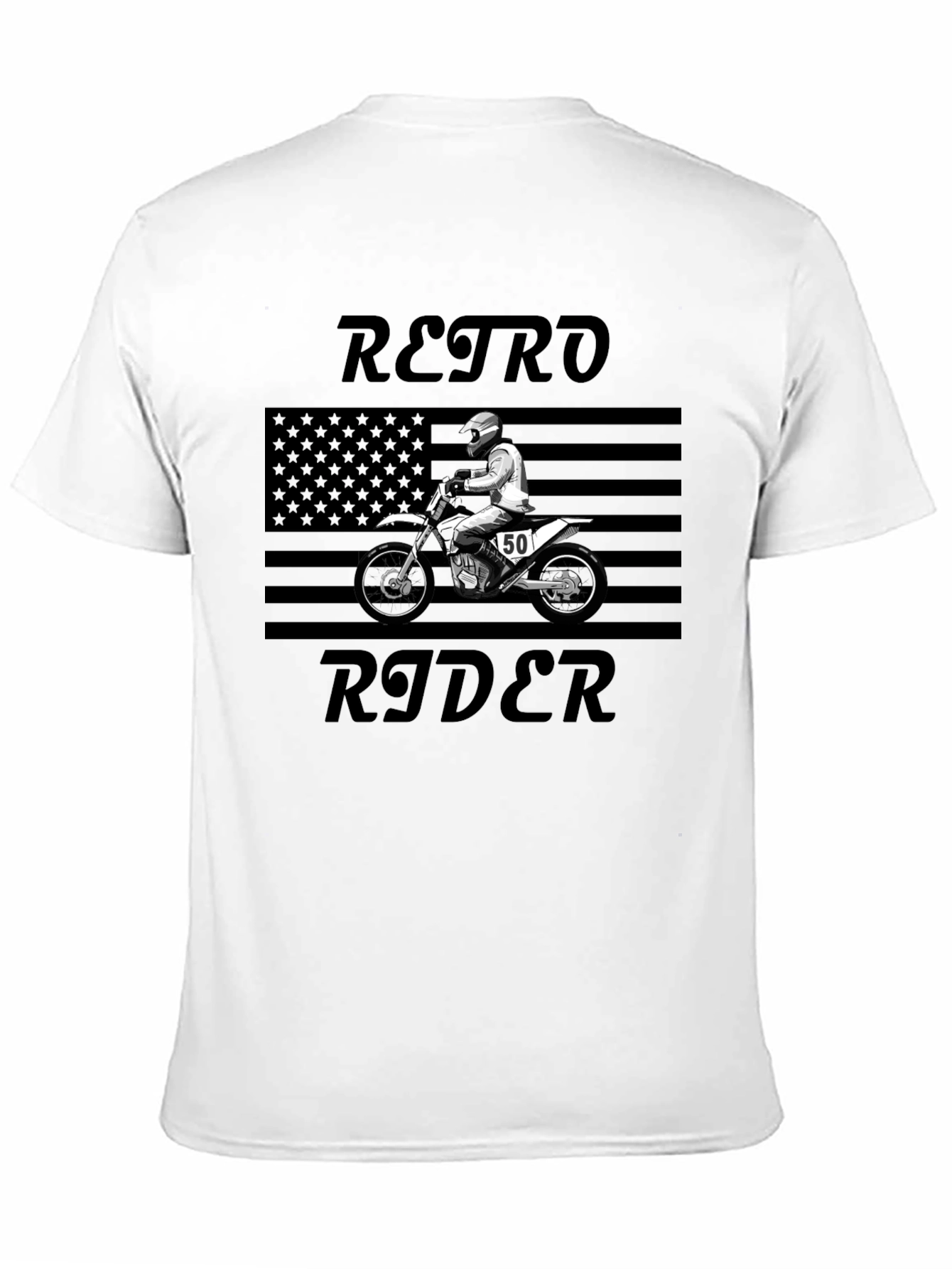 Retro Rider Graphic Tee - Motorcycle Design