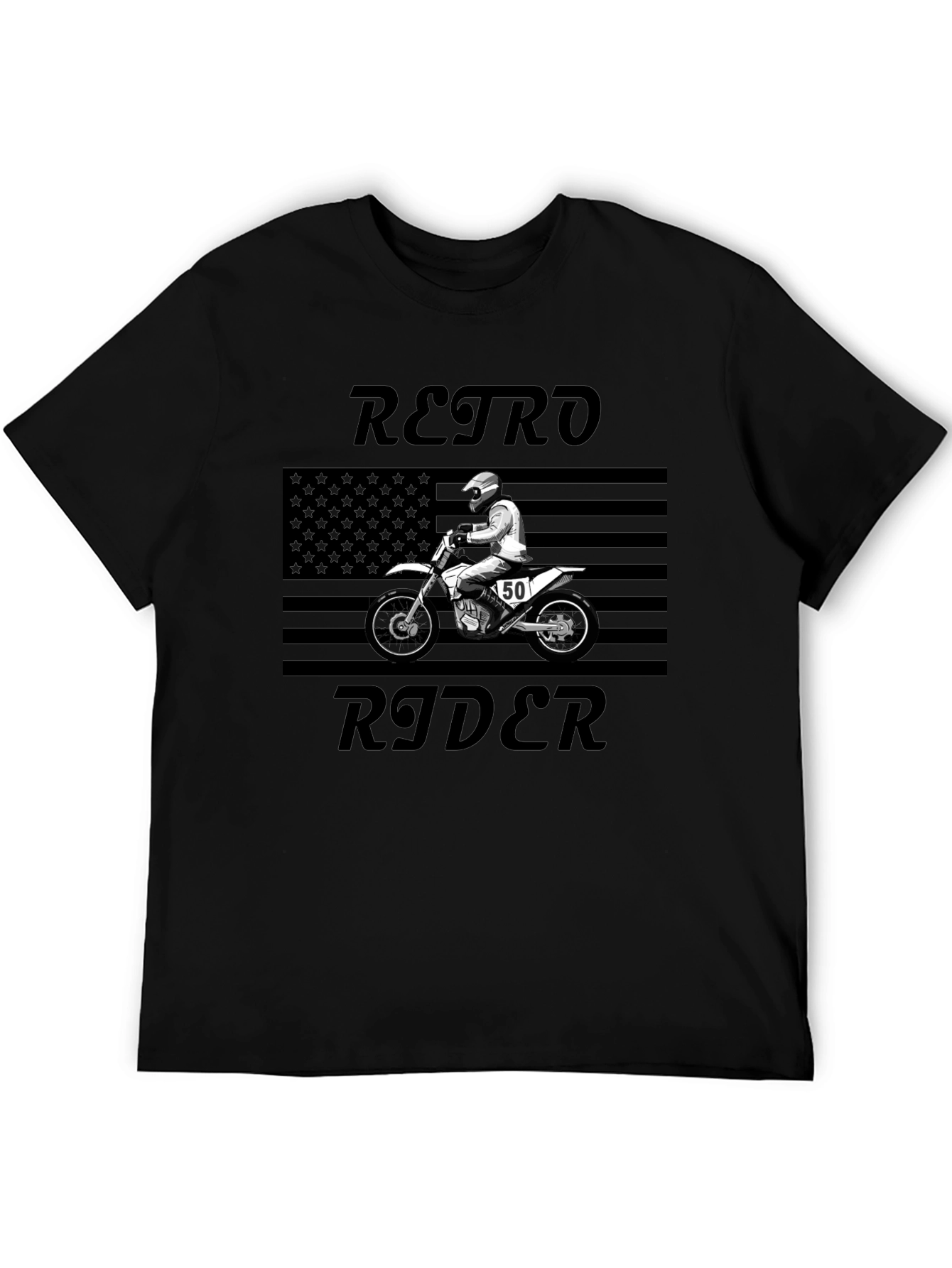 Retro Rider Graphic Tee - Motorcycle Design
