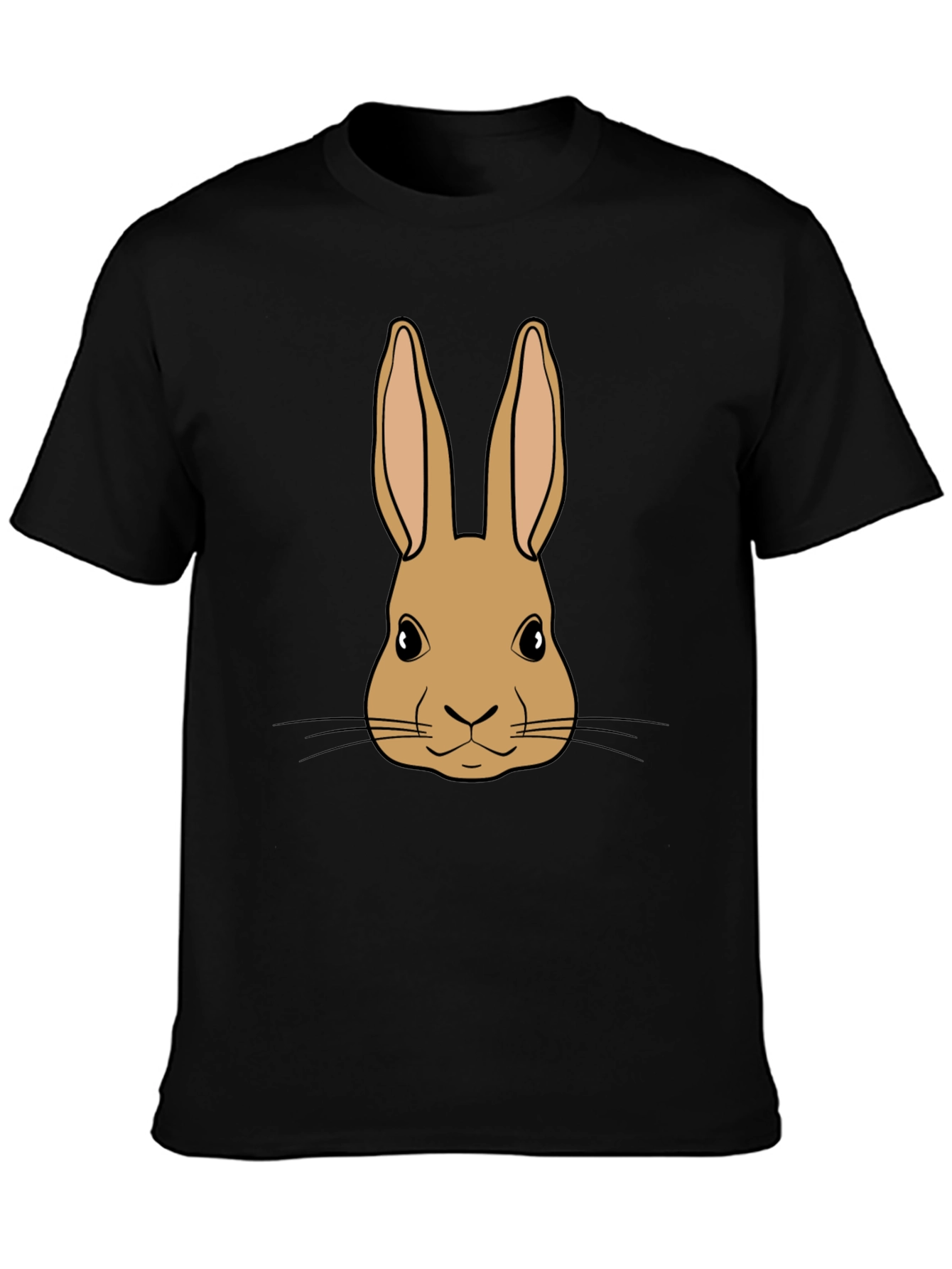 Bunny Graphic Tee - Black Cotton Blend Unisex