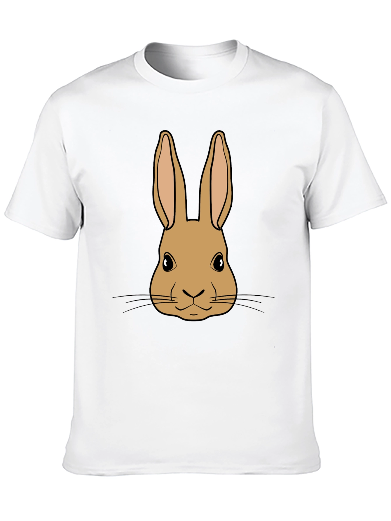 Bunny Graphic Tee - Black Cotton Blend Unisex