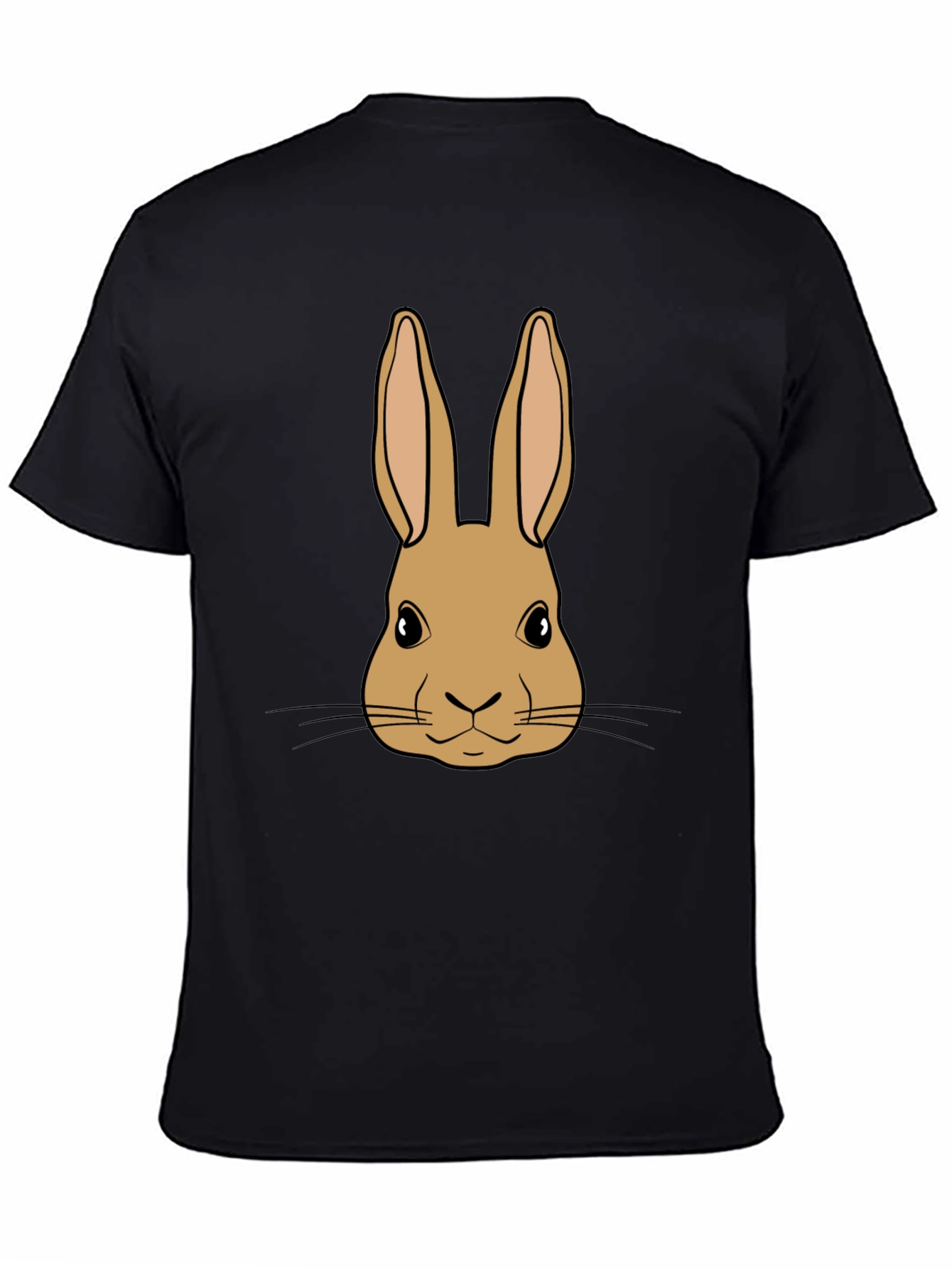 Bunny Graphic Tee - Black Cotton Blend Unisex