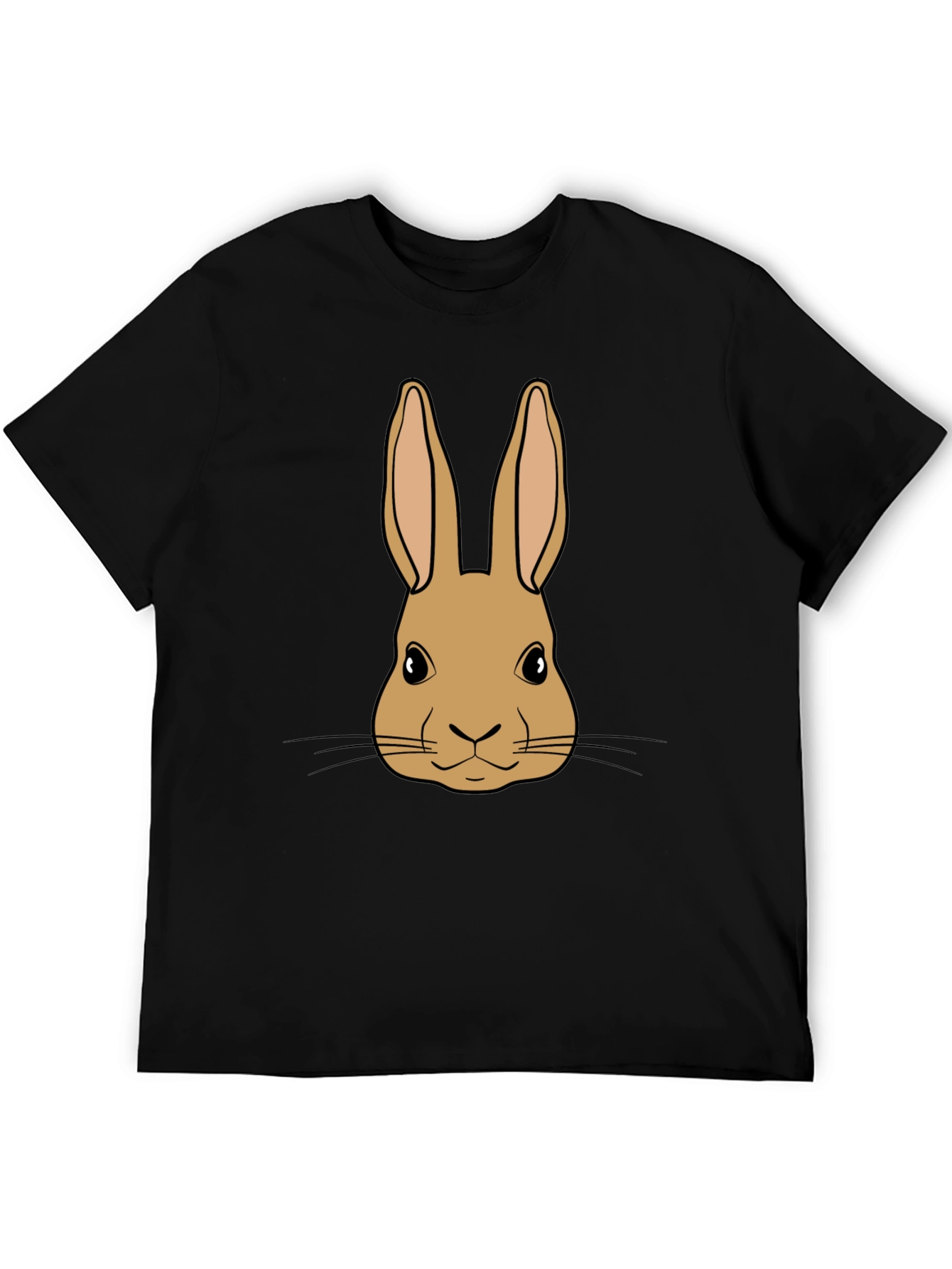Bunny Graphic Tee - Black Cotton Blend Unisex