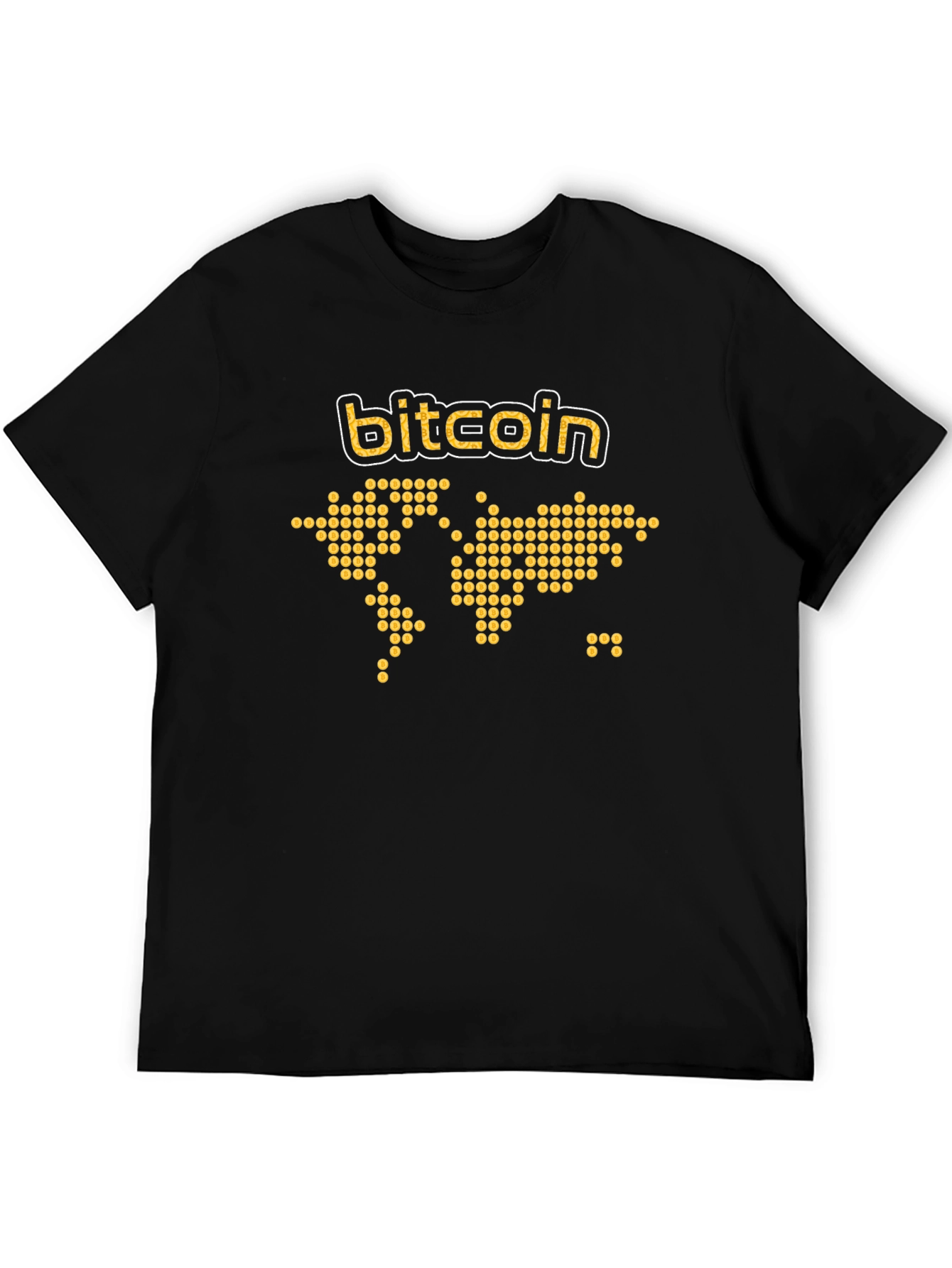 Bitcoin World Map T-Shirt - Crypto Currency Tee