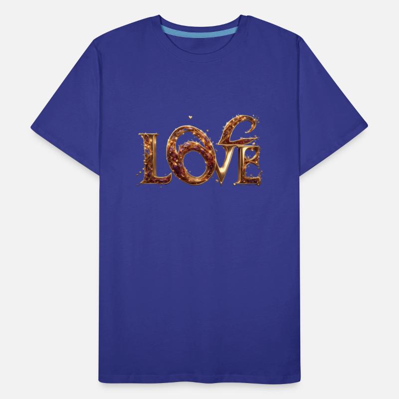 SHINY BEJEWELED GOLDEN LOVE TEXT AI GENERATED